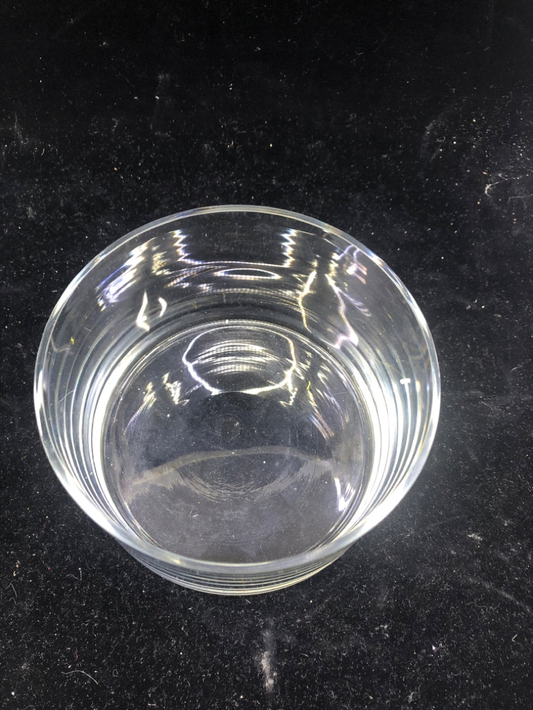 THICK CLEAR GLASS BOWL.