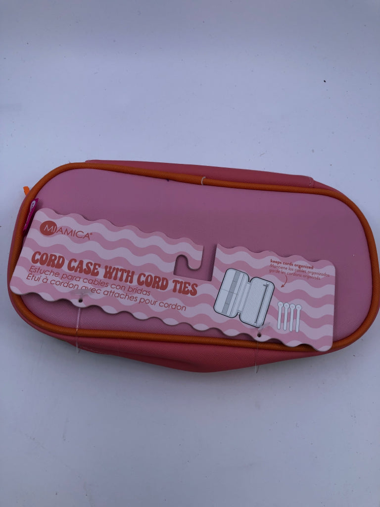 NIP PINK CORD CASE.