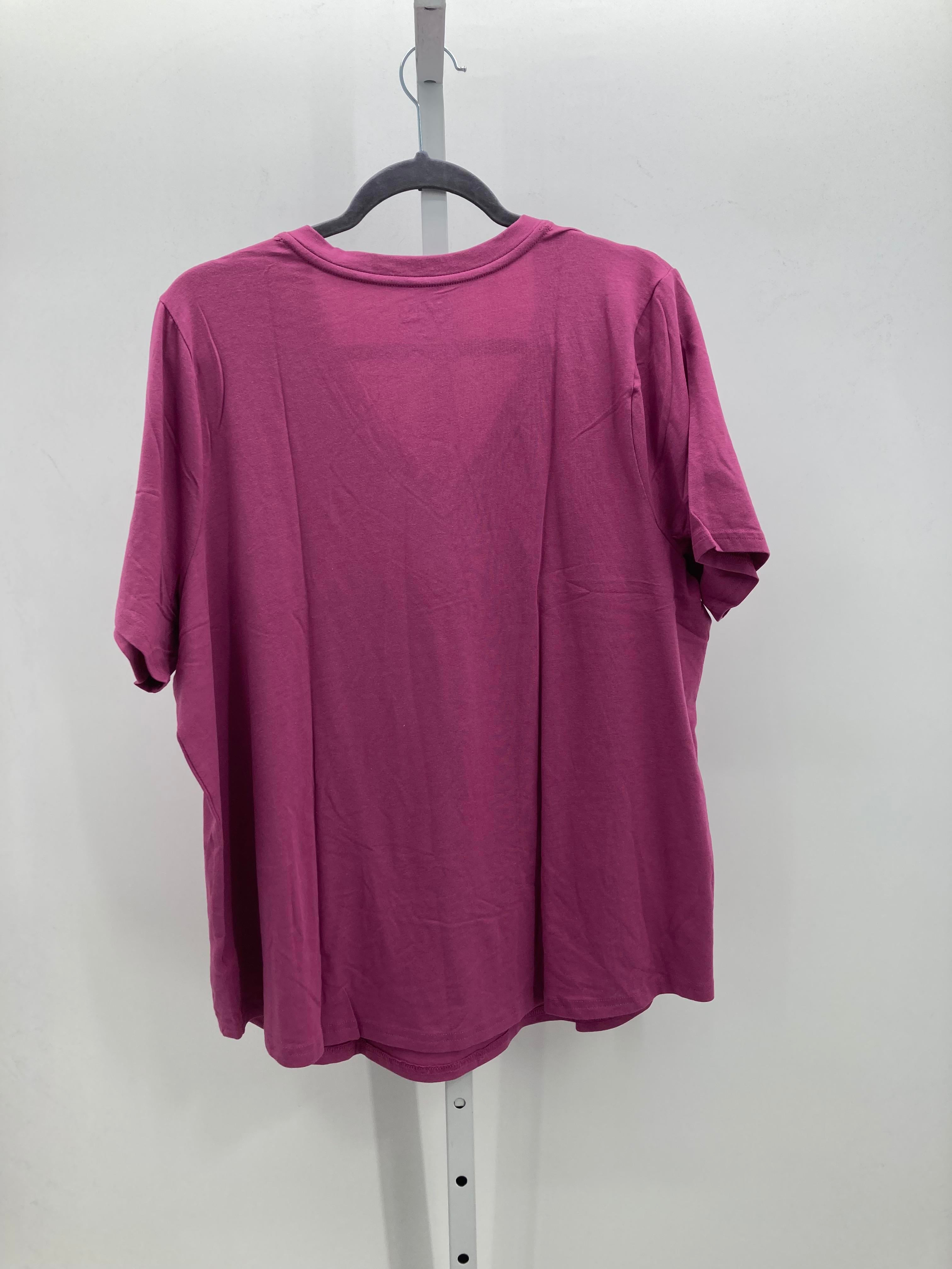 Terra & Sky Size 1X Womens Short Sleeve Shirt