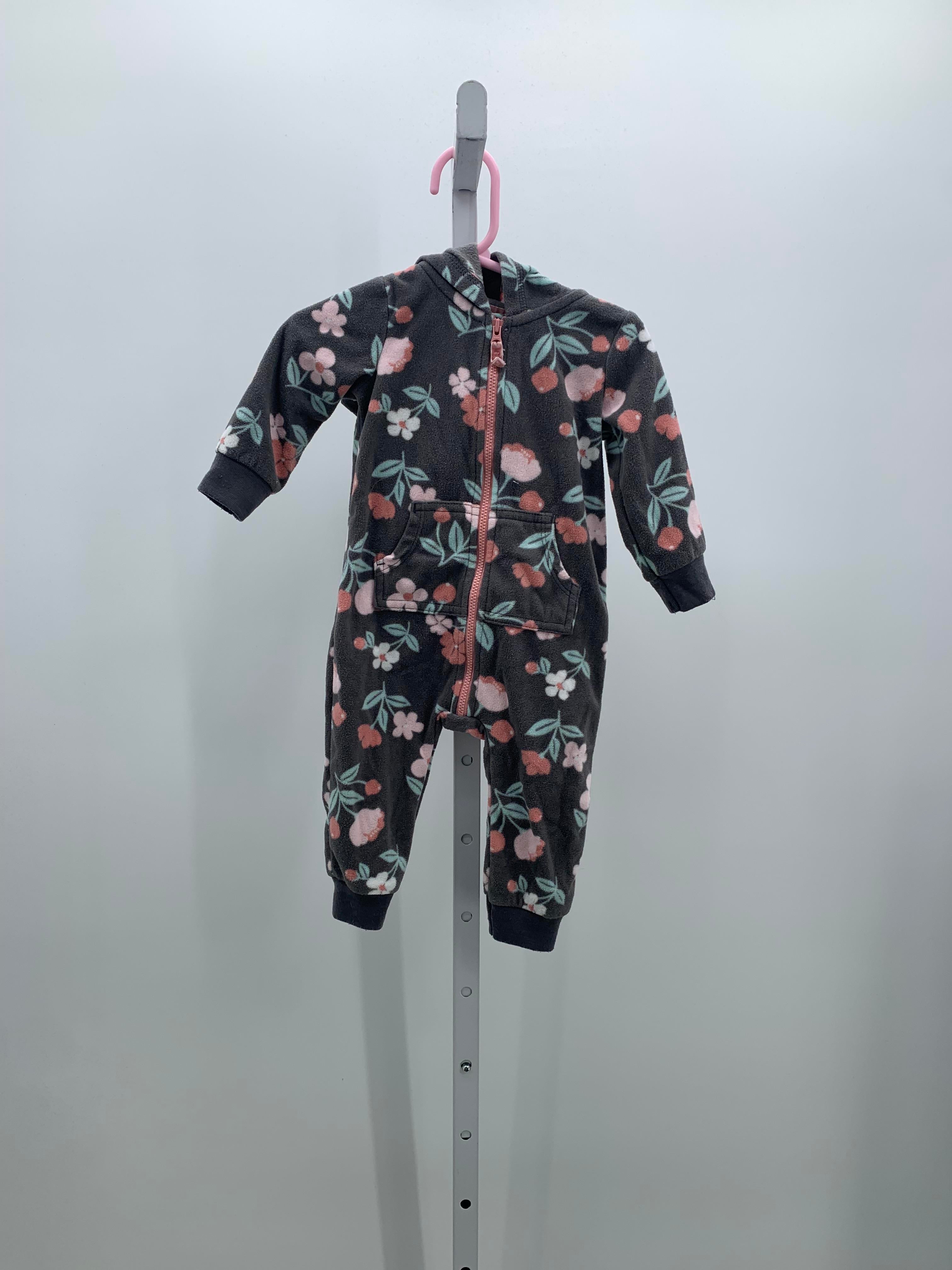 Carters Size 9 Months Girls Long Slv. Romper
