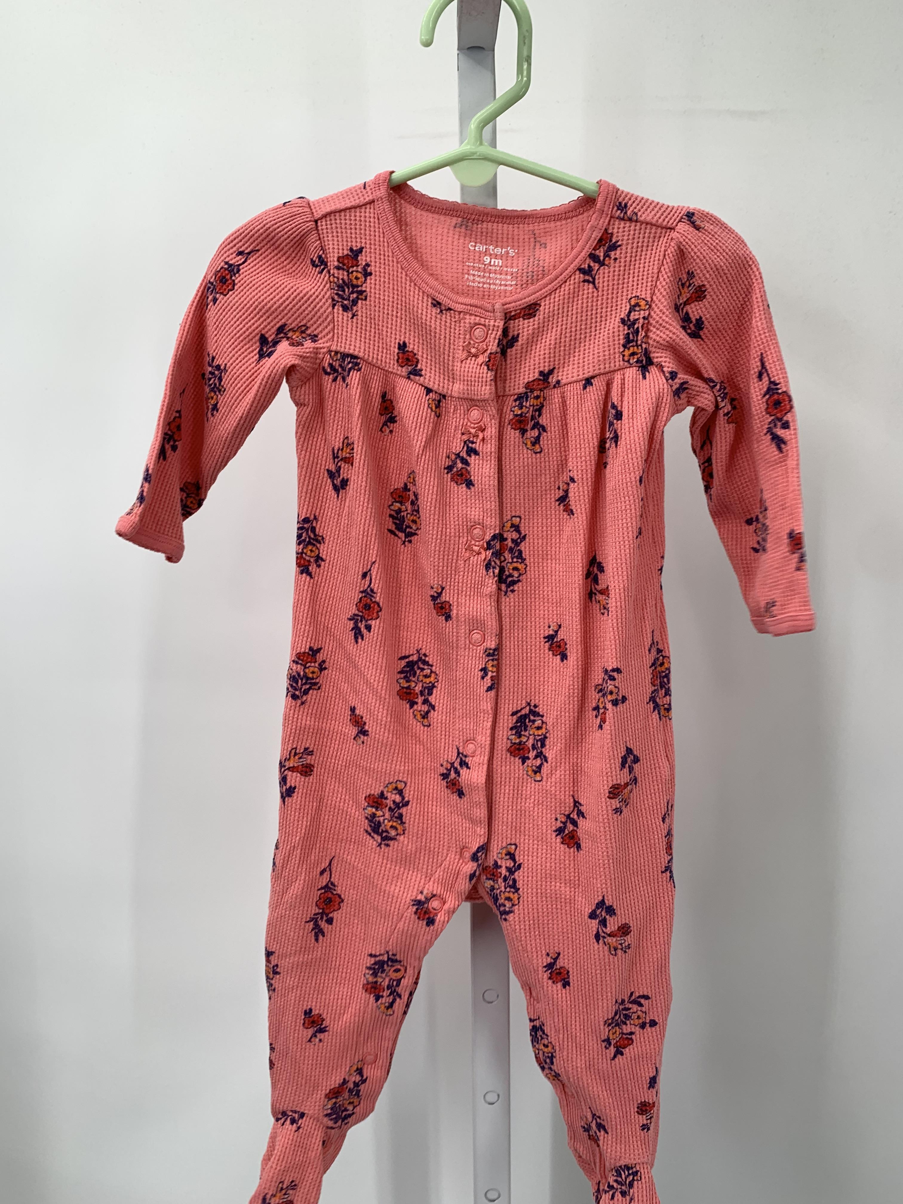 Carters Size 9 Months Girls Long Slv. Romper