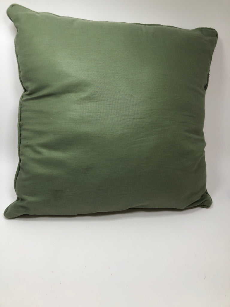 PEACOCK FEATHER ACCENT PILLOW.