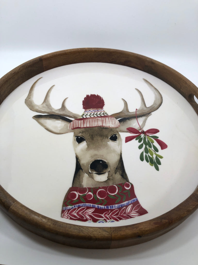 NWT FESTIVE REINDEER TRAY.