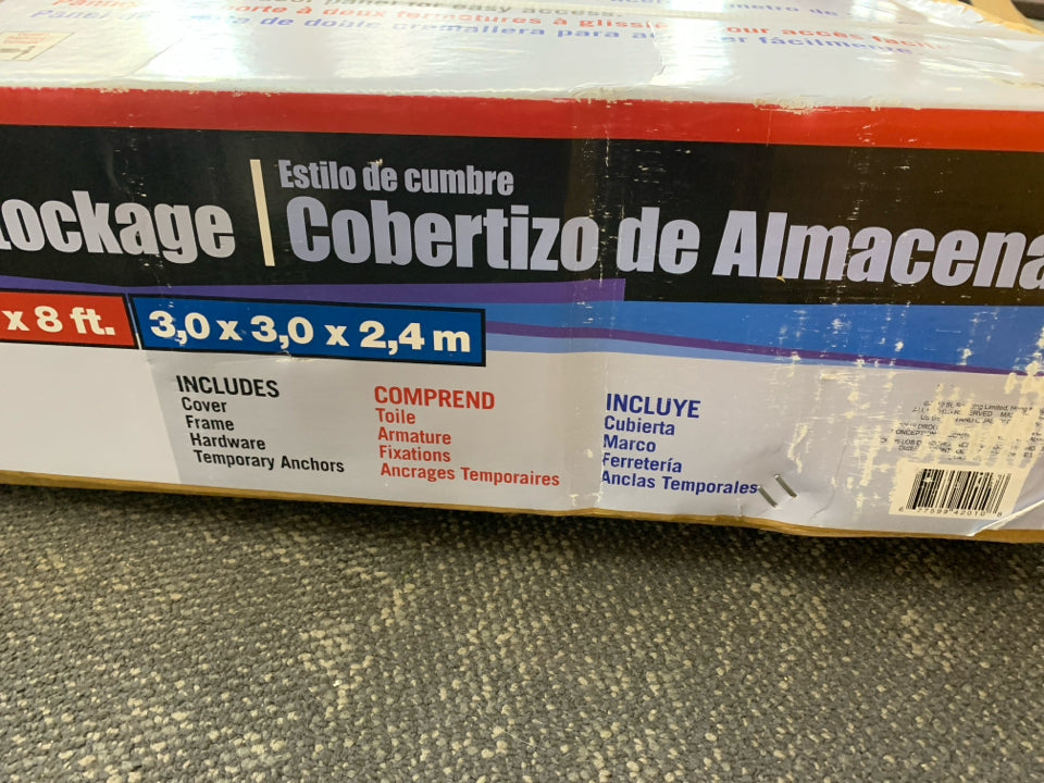 NIB PEAK STYLE STORAGE SHED GREY WATERPROOF.