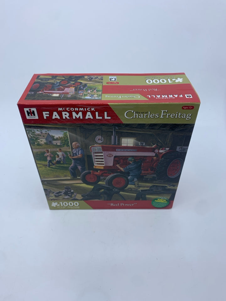 NIB RED POWER TRACTOR PUZZLE.