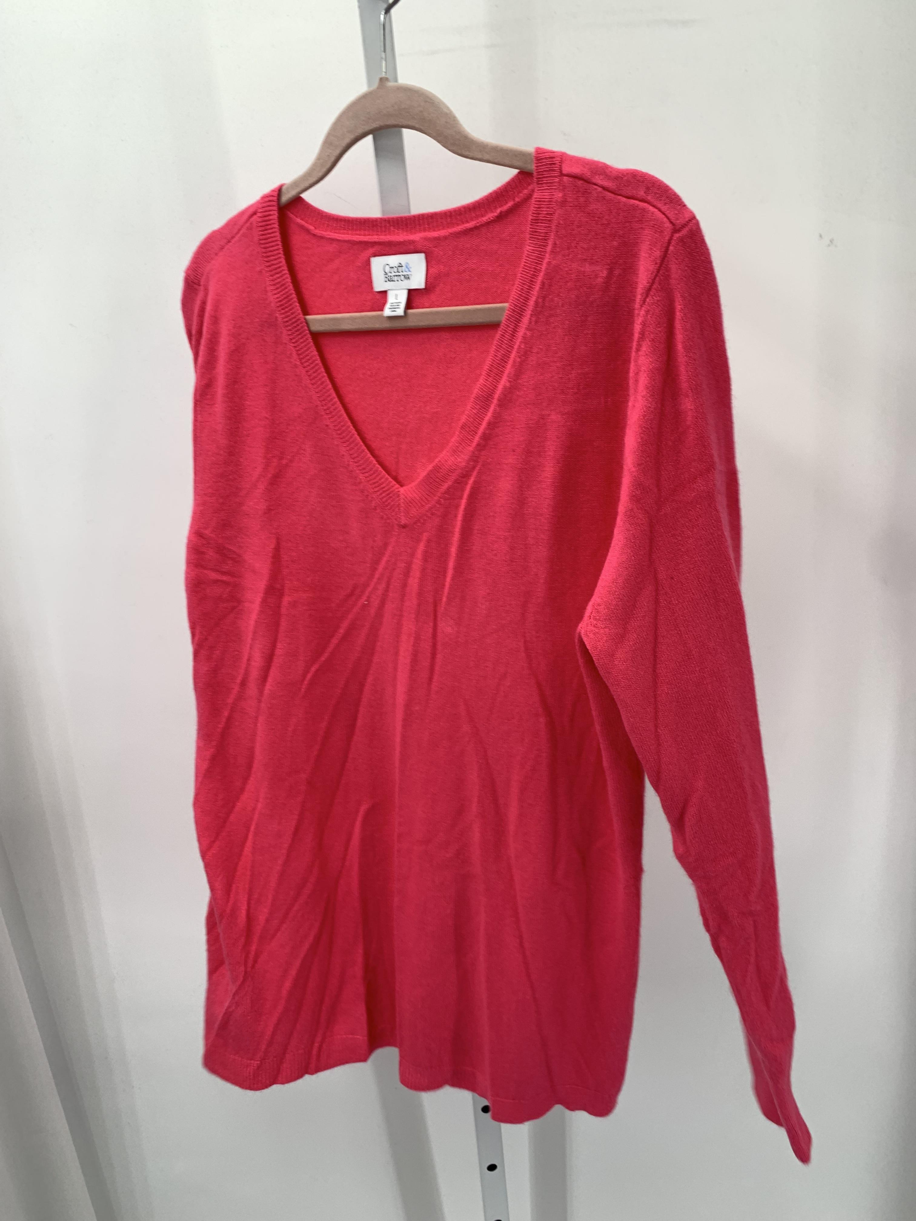 Croft & Barrow Size Large Misses Long Slv Sweater