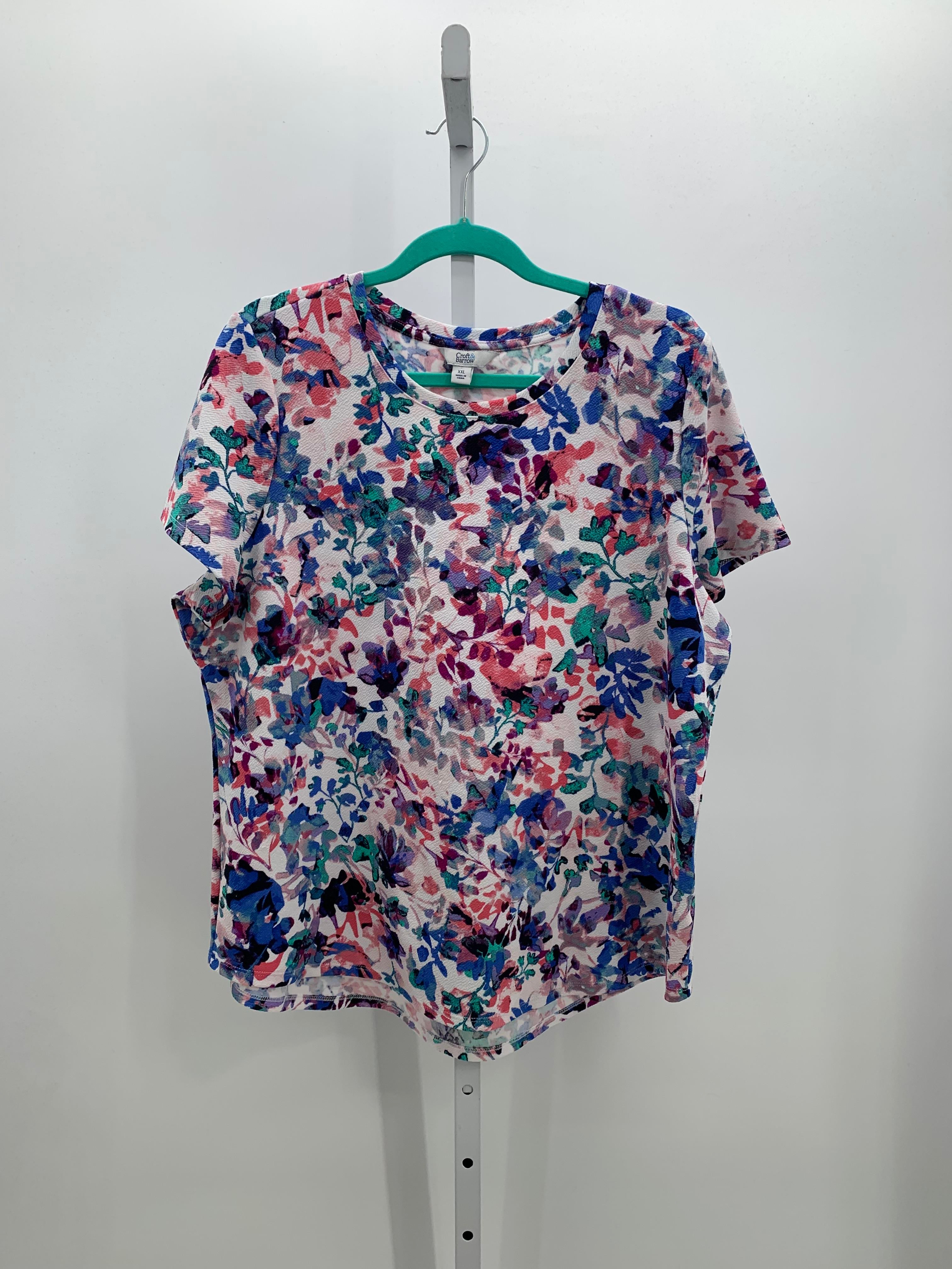 Croft & Barrow Size XXL Misses Short Sleeve Shirt