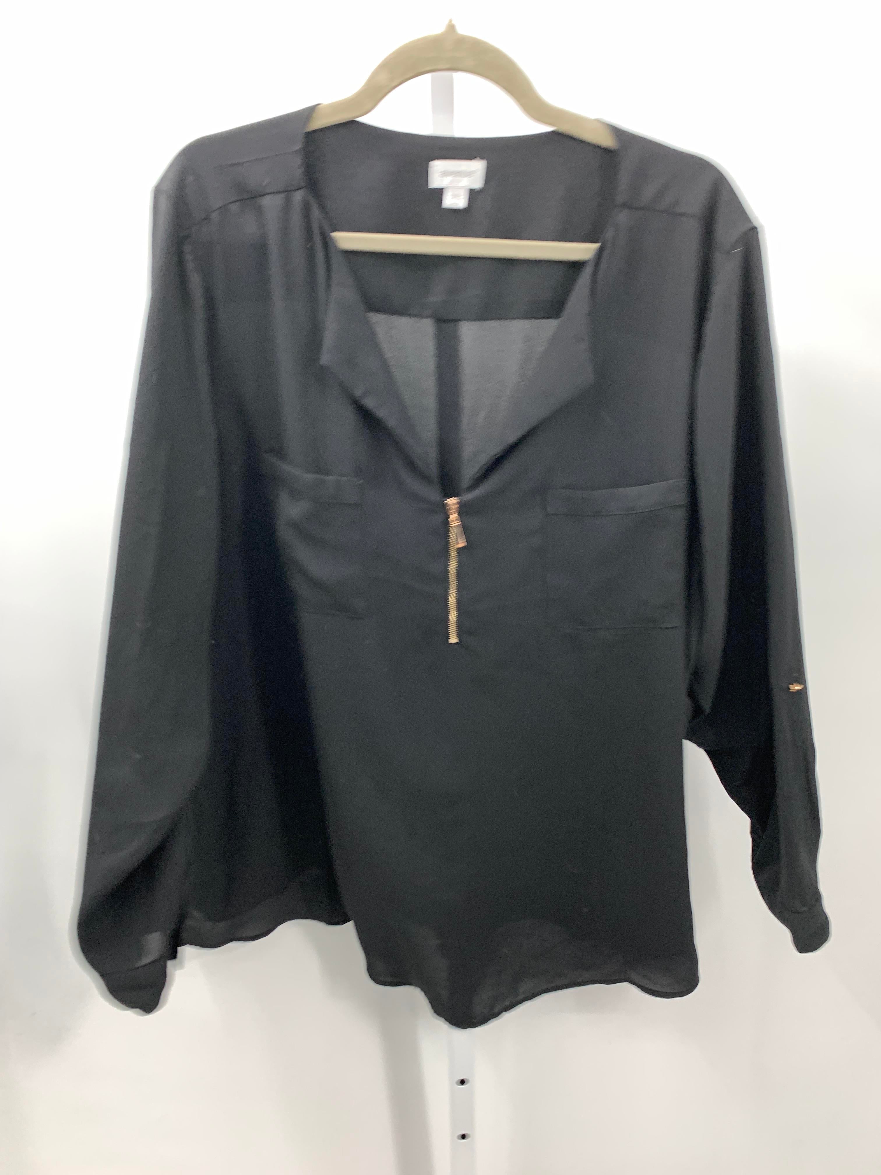 Avenue Size 26/28 W Womens Long Sleeve Shirt