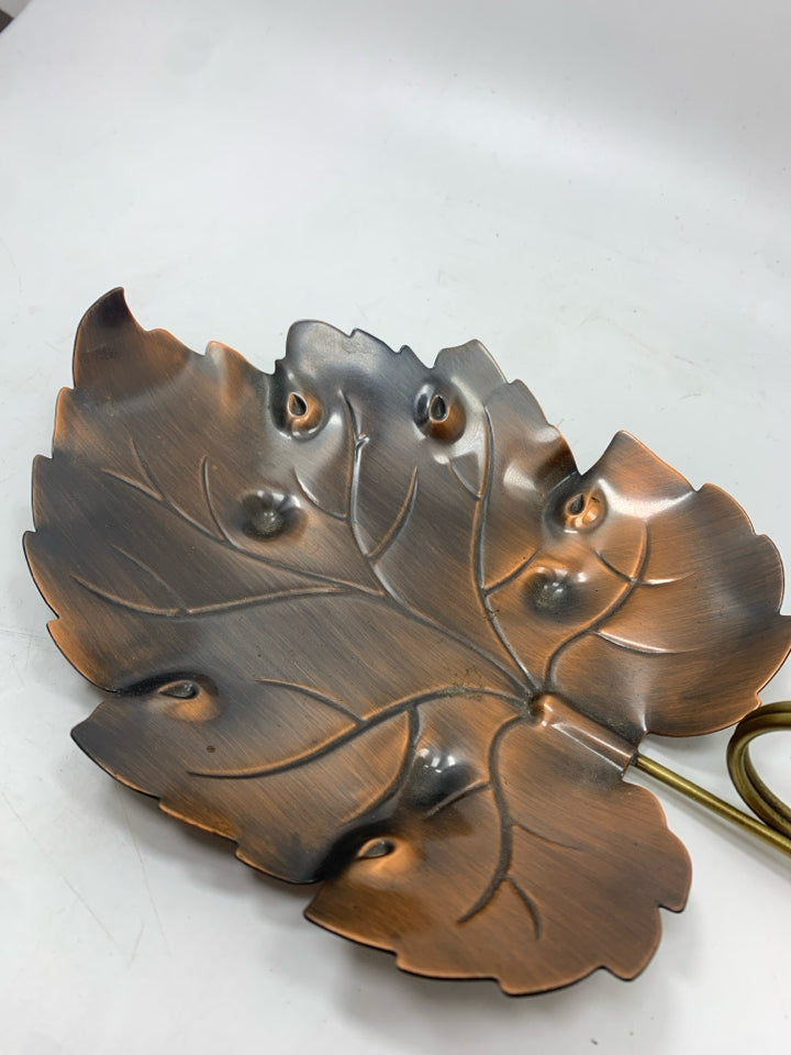 BRONZE METAL LEAF TRAY.