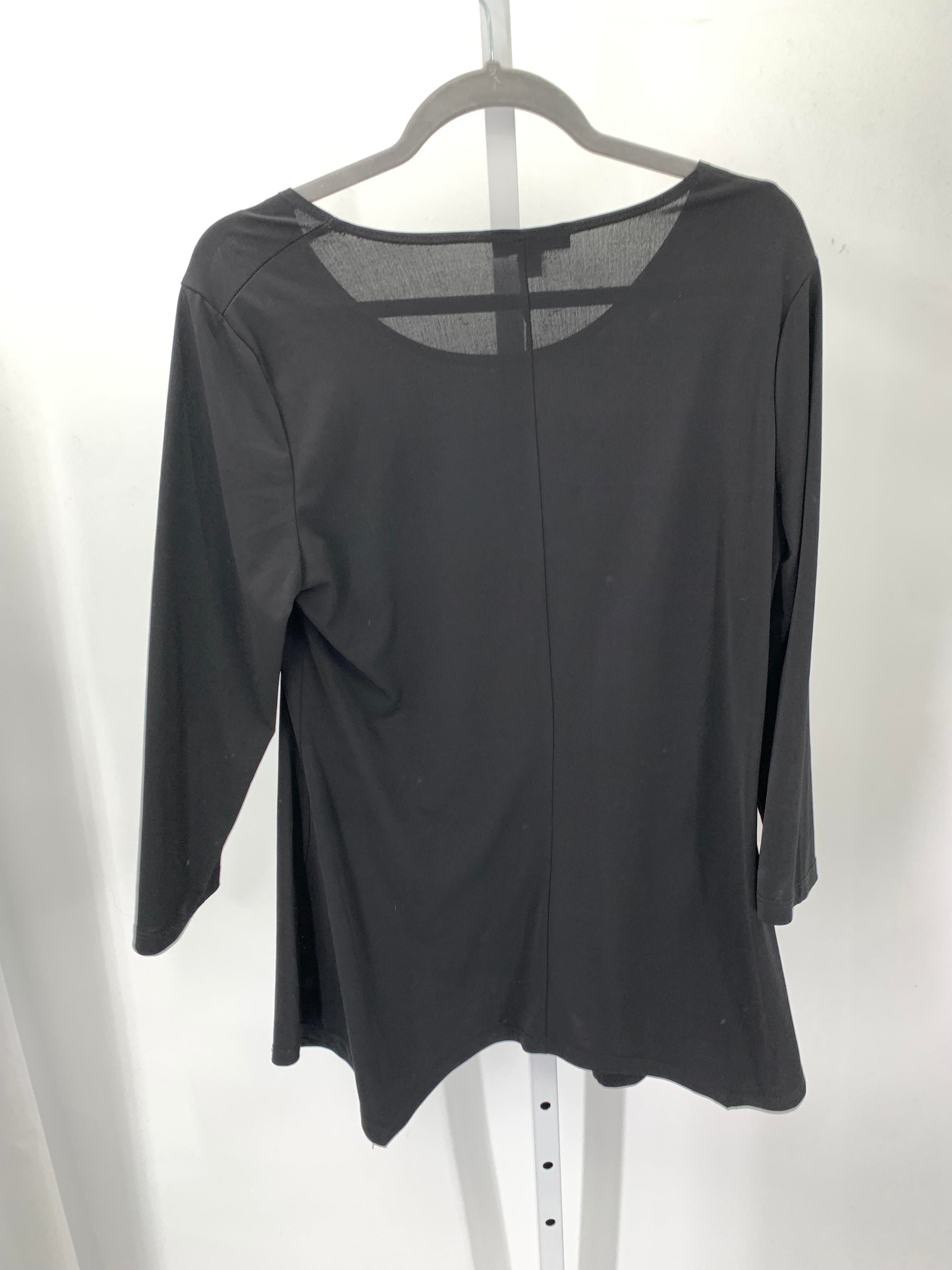 Slinky Brand Size Medium Misses 3/4 Sleeve Shirt