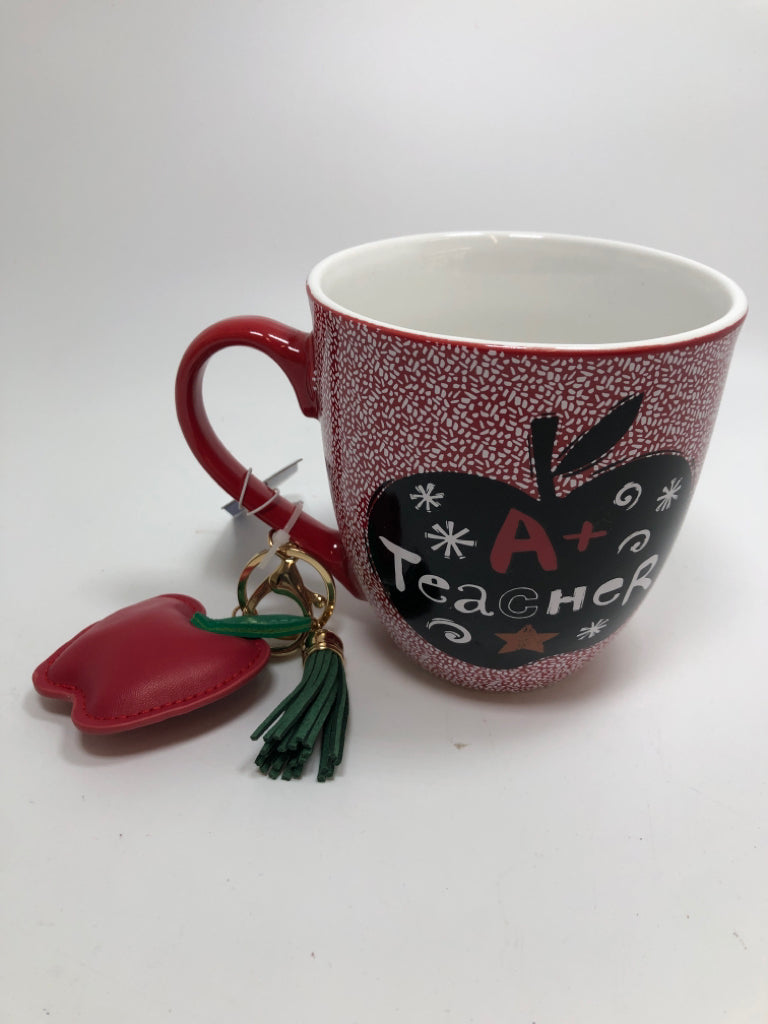 "A+" TEACHER MUG W/TAGS.