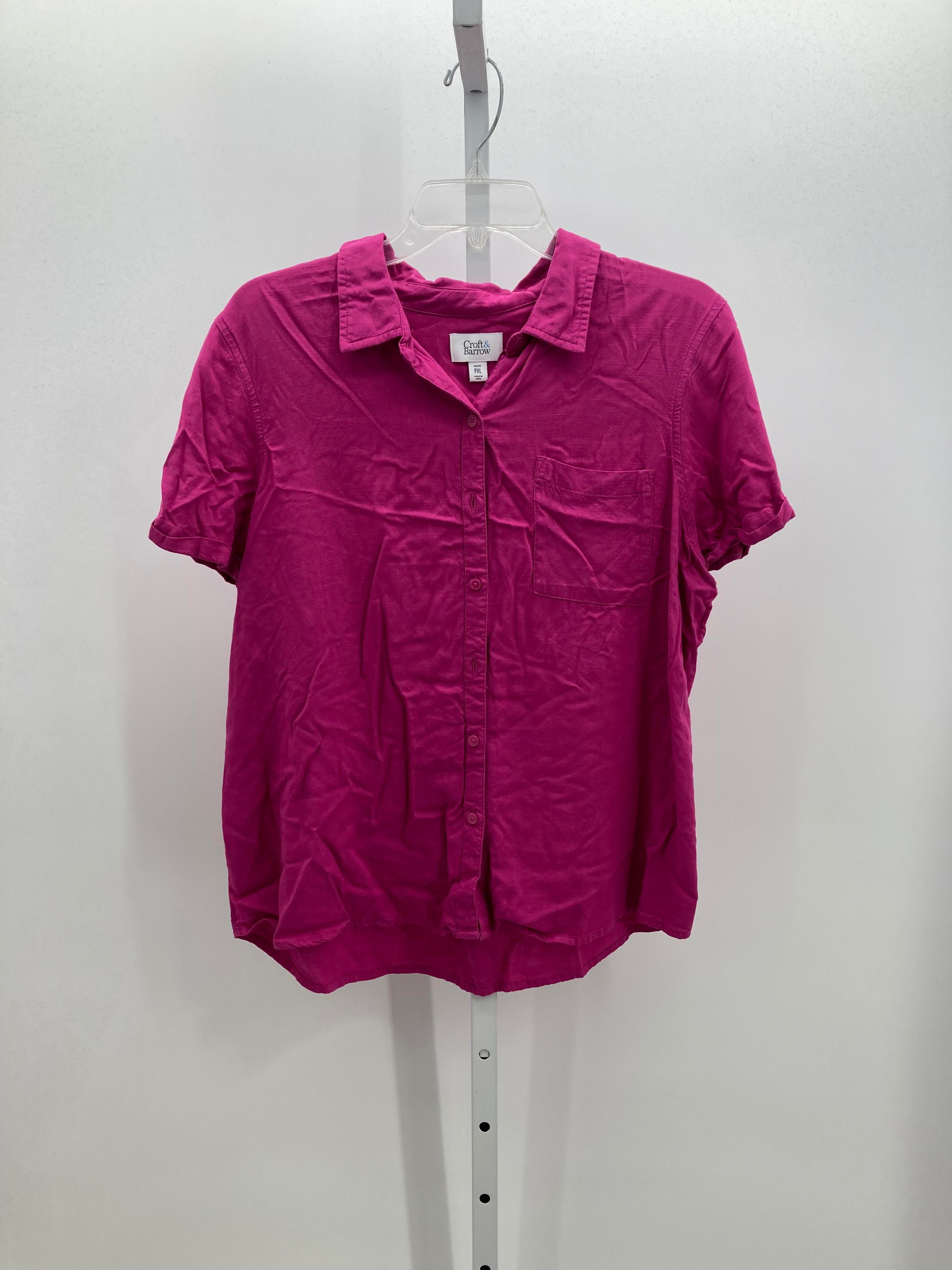 Croft & Barrow Size X Large Petite Petite Short Sleeve Shirt