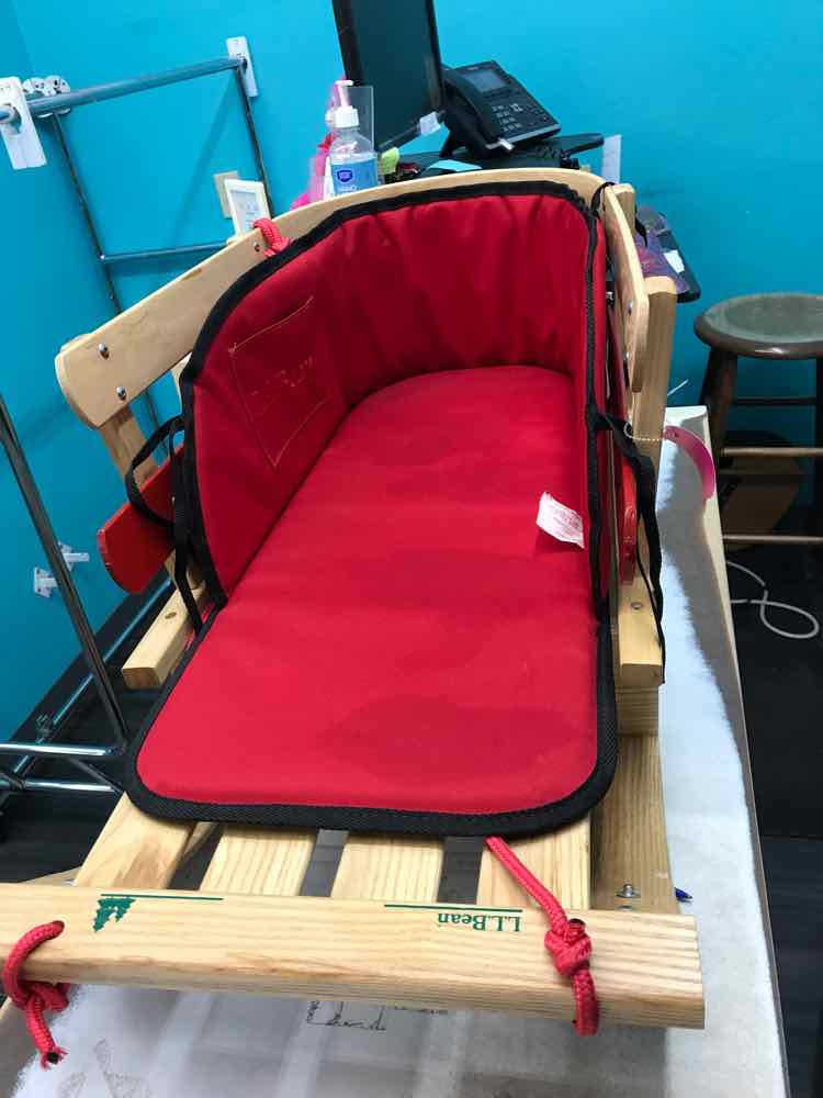 LL Bean Wooden Sled *Slight Stain on Seat*