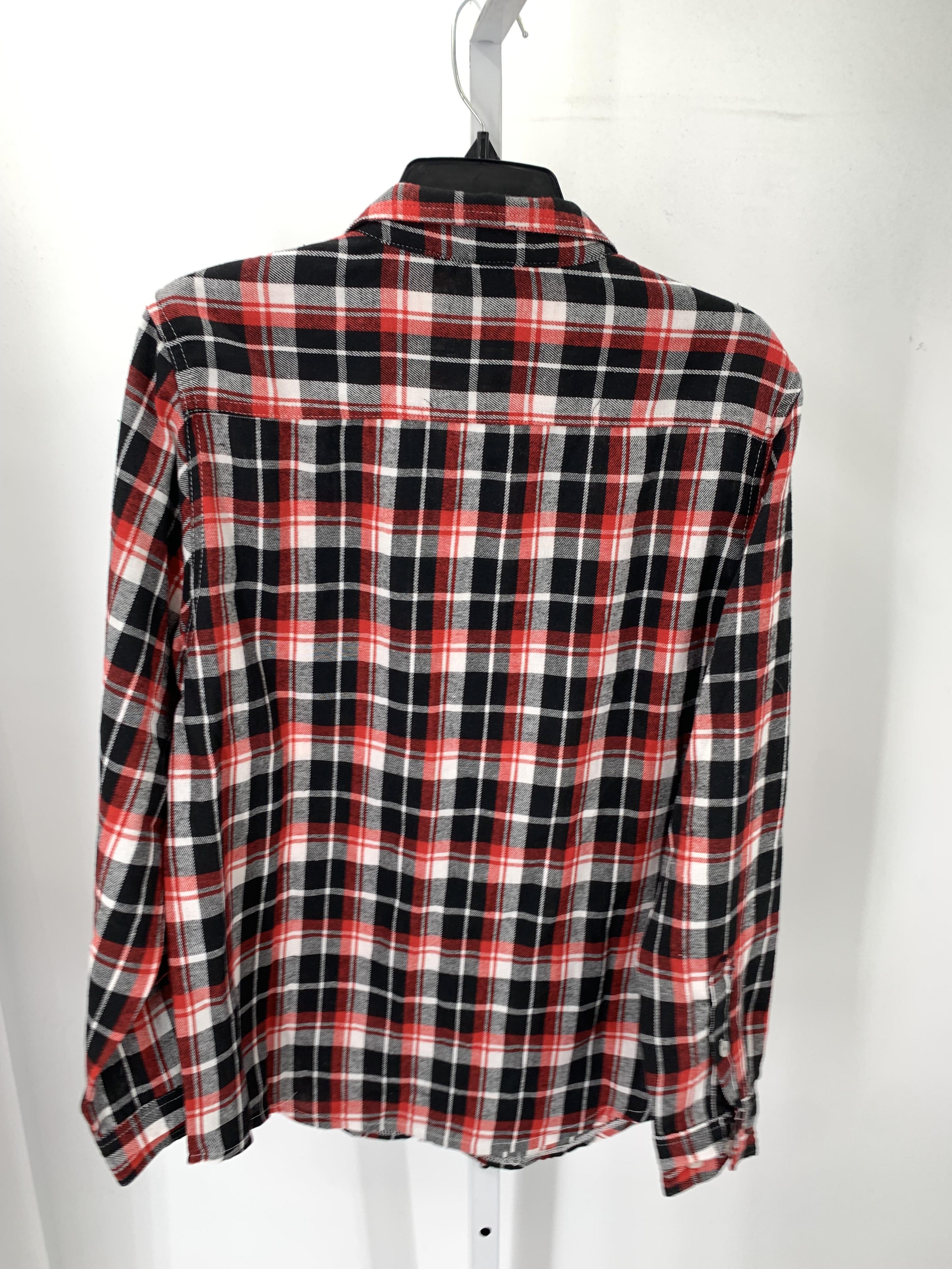RED PLAID BTN DOWN.