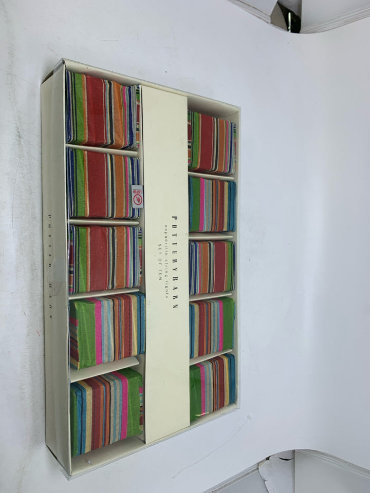 NIB STRIPES ESPADRILLE STRING LIGHTS.
