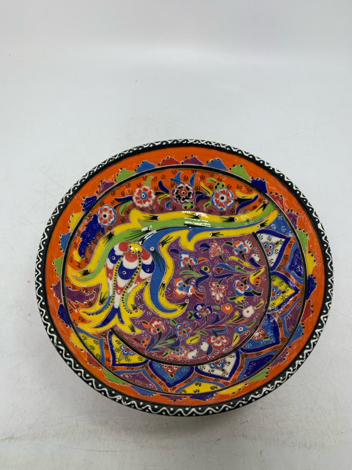 HAND PAINTED COLORFUL BOWL.