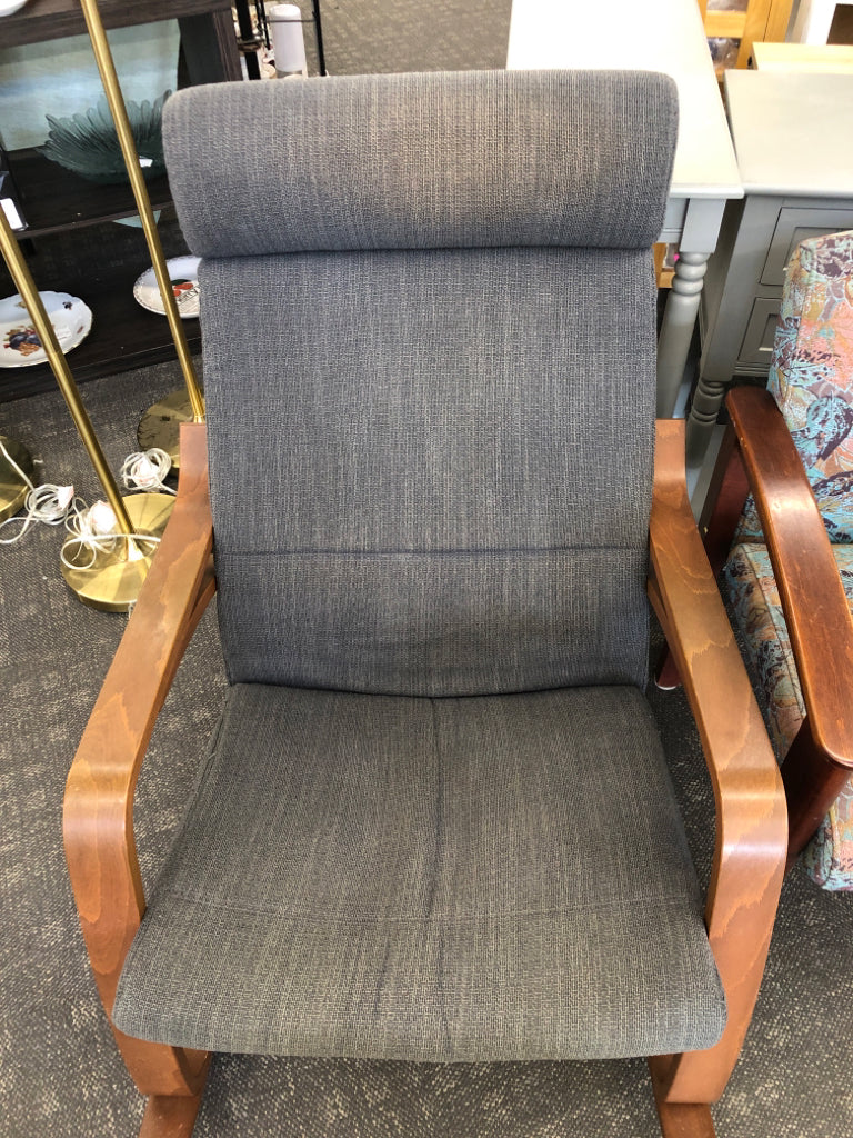 HEAVY GREY OFFICE/ROCKING CHAIR.