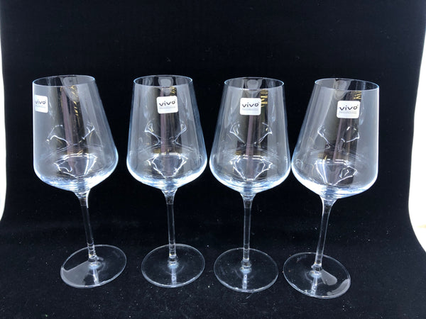 4 VIVO WINE GLASSES.