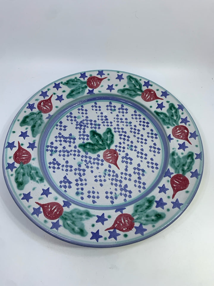 CERAMIC RADISH PLATTER.