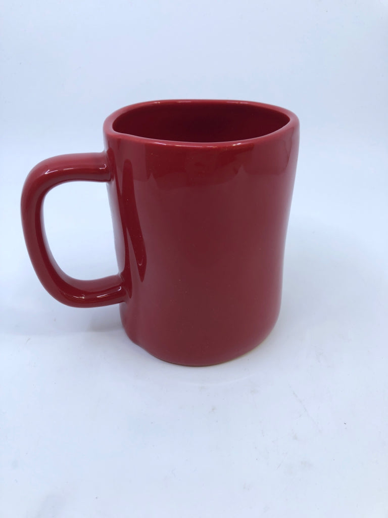 RED RAE DUNN FELIZ NAVIDAD MUG.