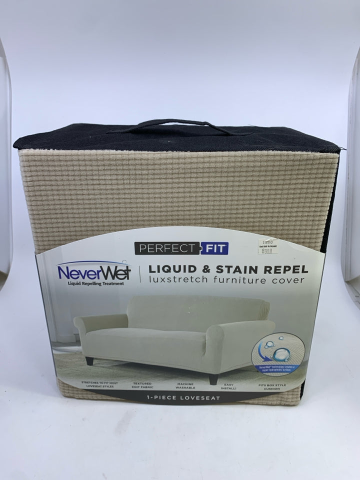 NIP 1 CREAM LOVESEAT COVER PERFECT FIT.