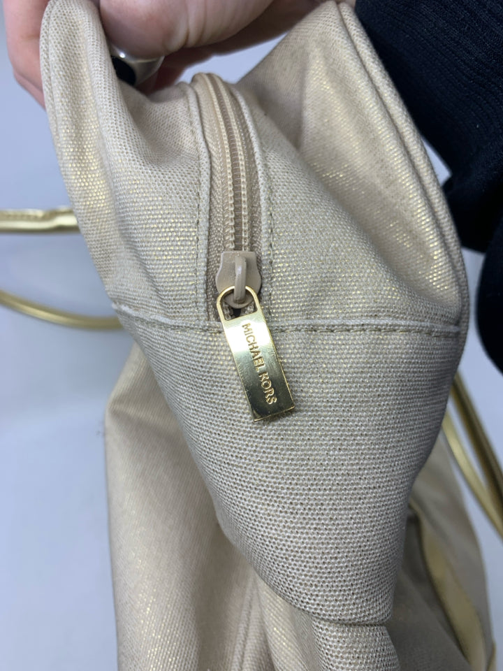 Michael Kors Gold Shimmer Weekender Bag *Minor Marks/Wear