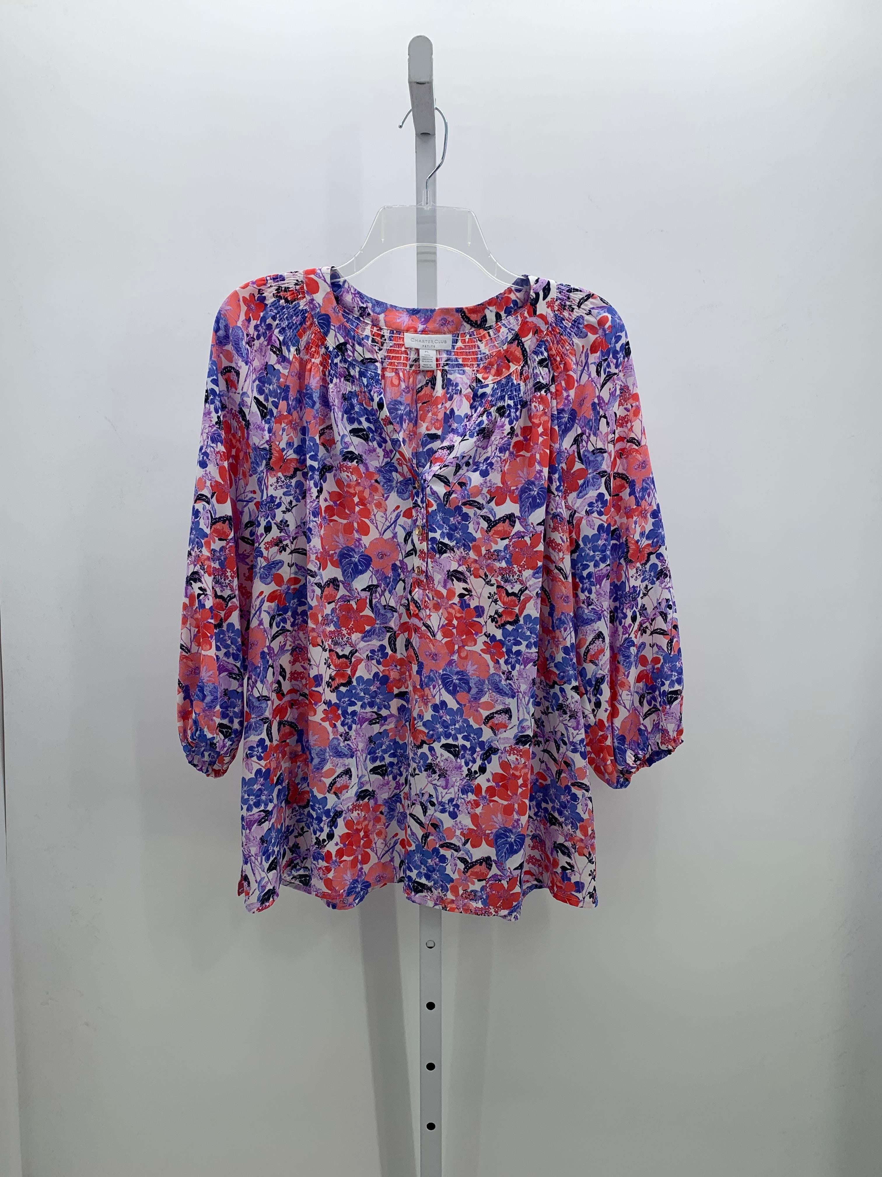 Charter Club Size Large Petite Petite 3/4 Sleeve Shirt