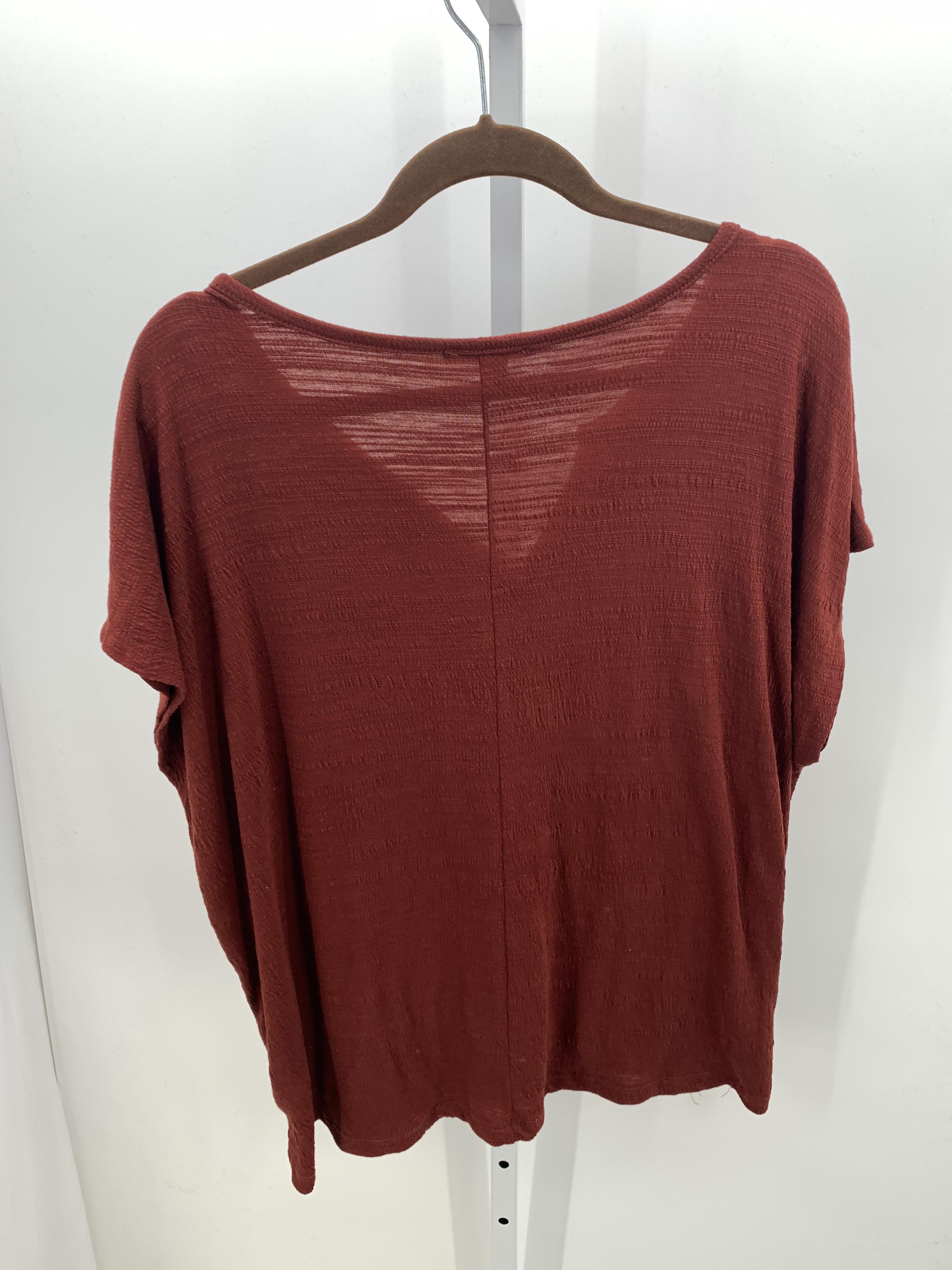 Cable & Gauge Size 1X Womens Short Sleeve Shirt
