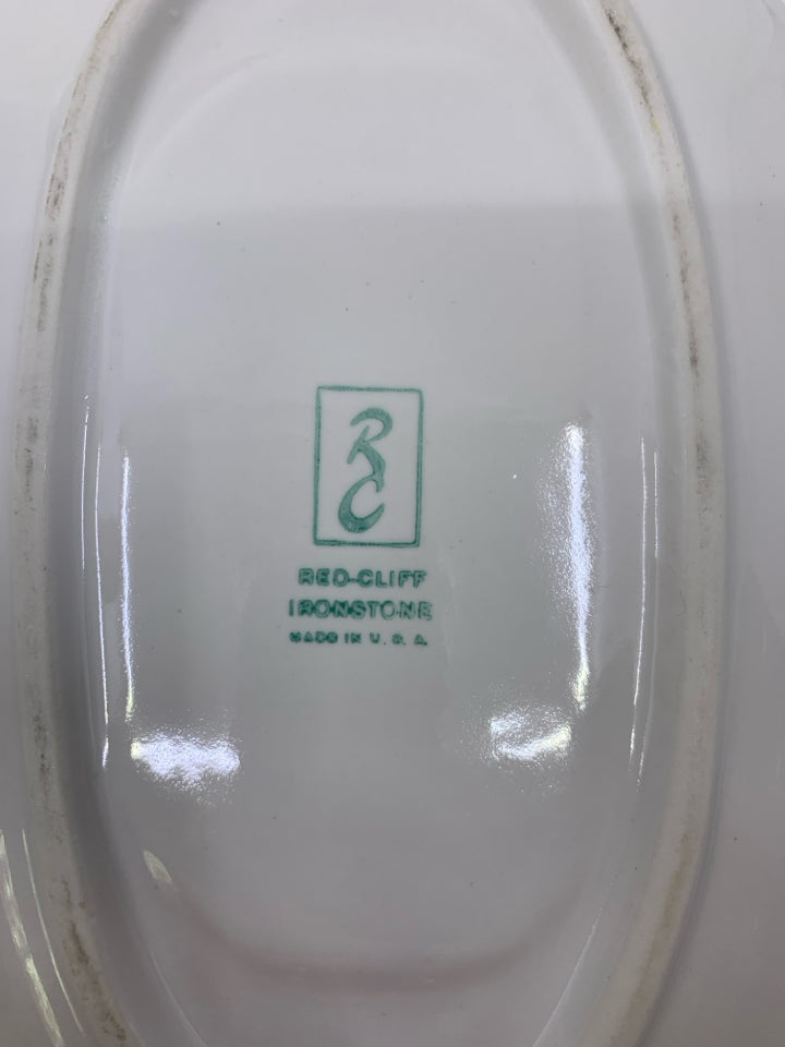 VTG 2 PC IRONSTONE GRAVY BOAT.