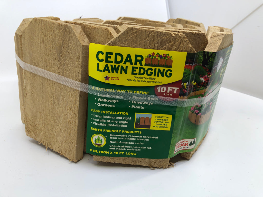 NIP CEDAR LAWN EDGING.