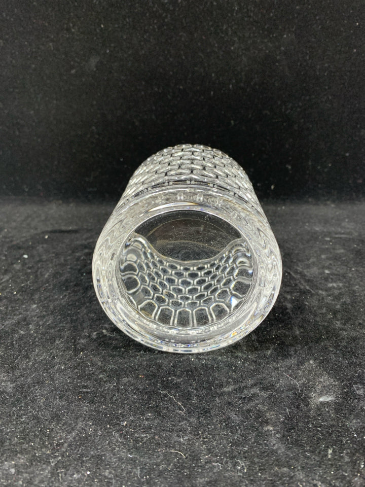 3PC GLASS HONEY JAR W/DIPPER.