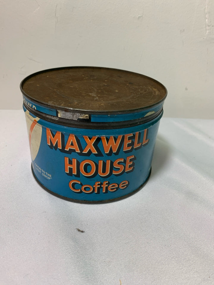 ROUND VTG MAXWELL HOUSE TIN.