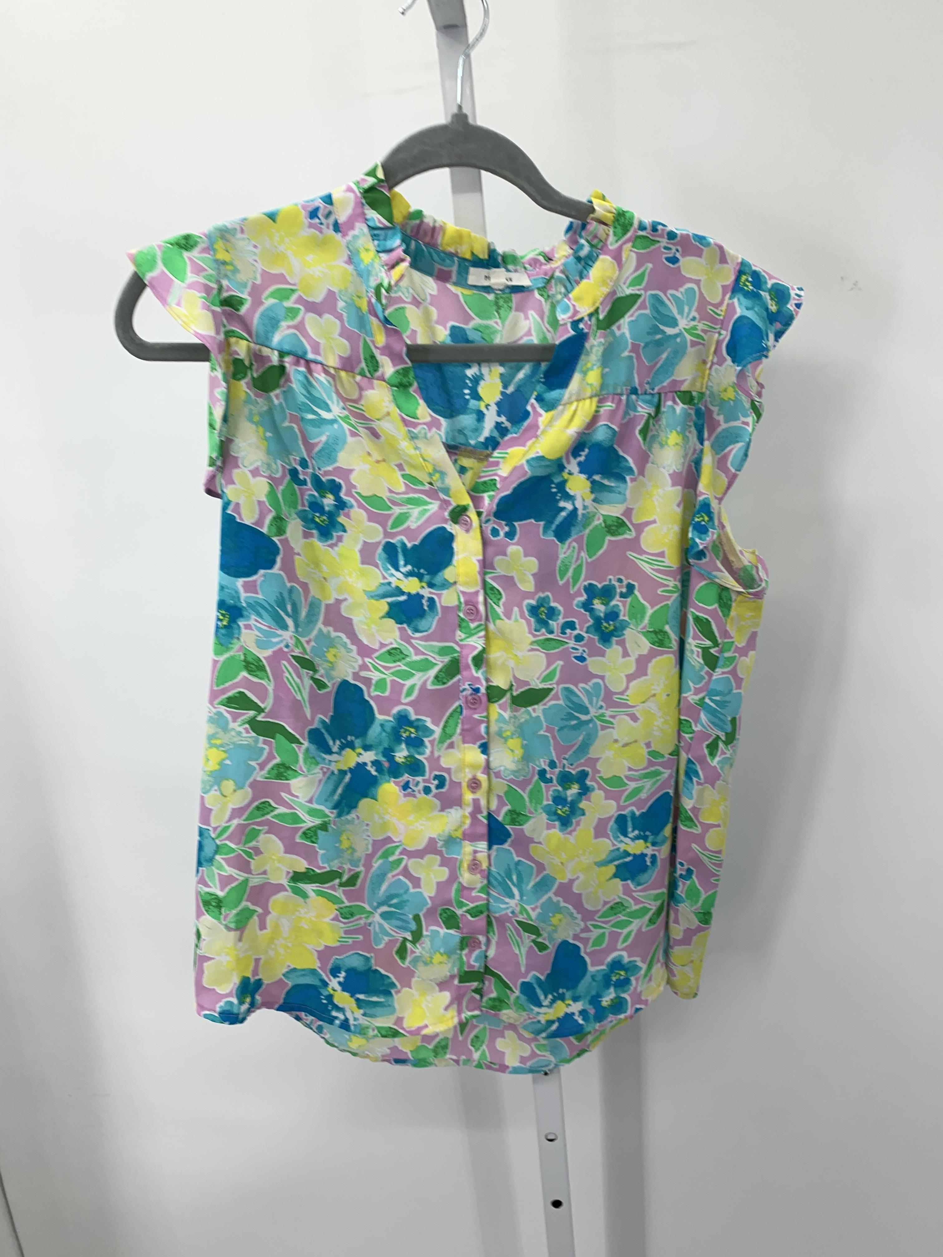 Pleione Size Medium Misses Short Sleeve Shirt