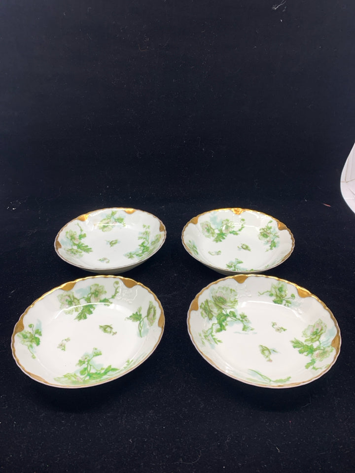 4 VTG LIMOGES BOWLS.