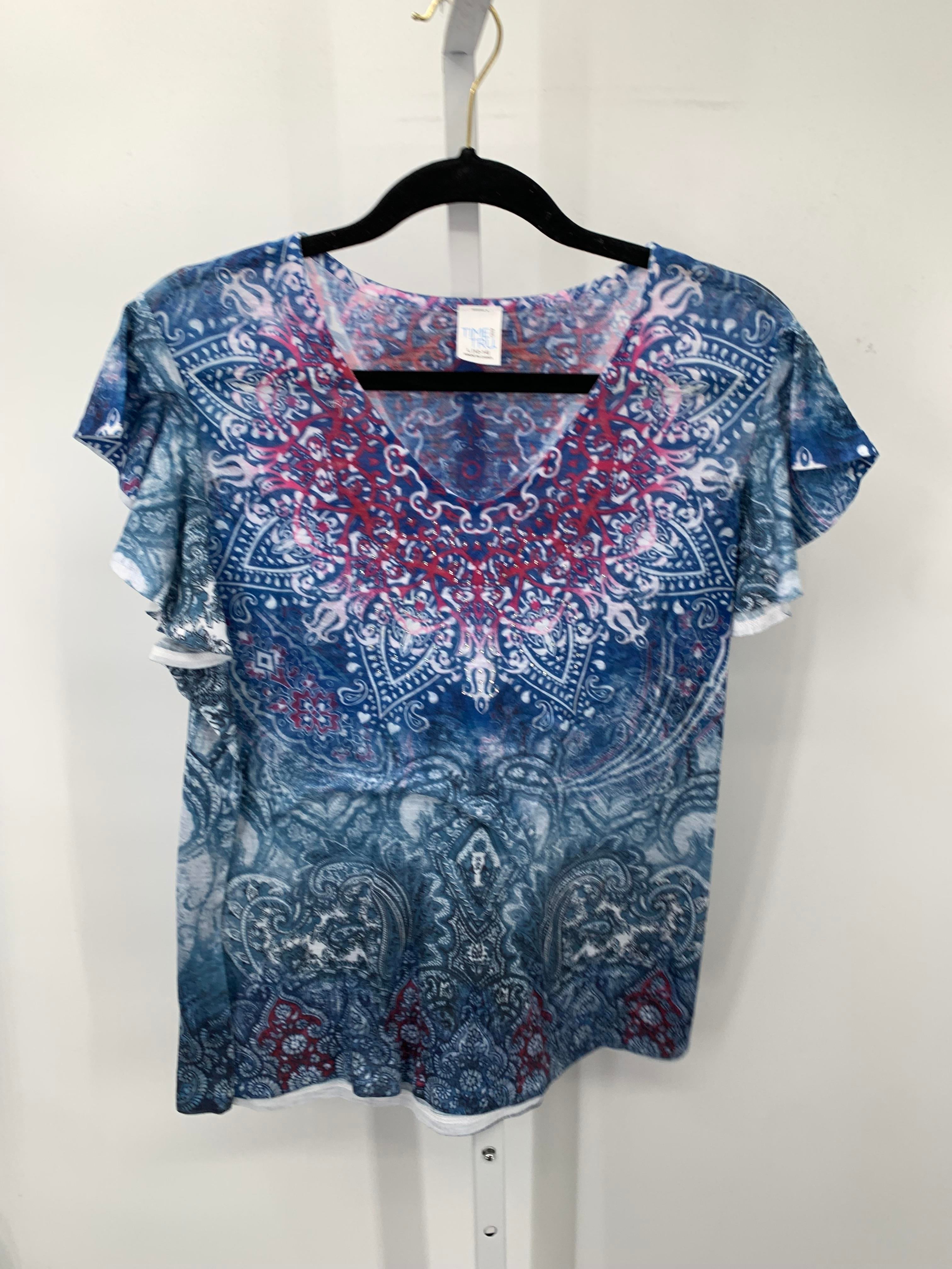 Time and Tru Size Large Misses Short Sleeve Shirt