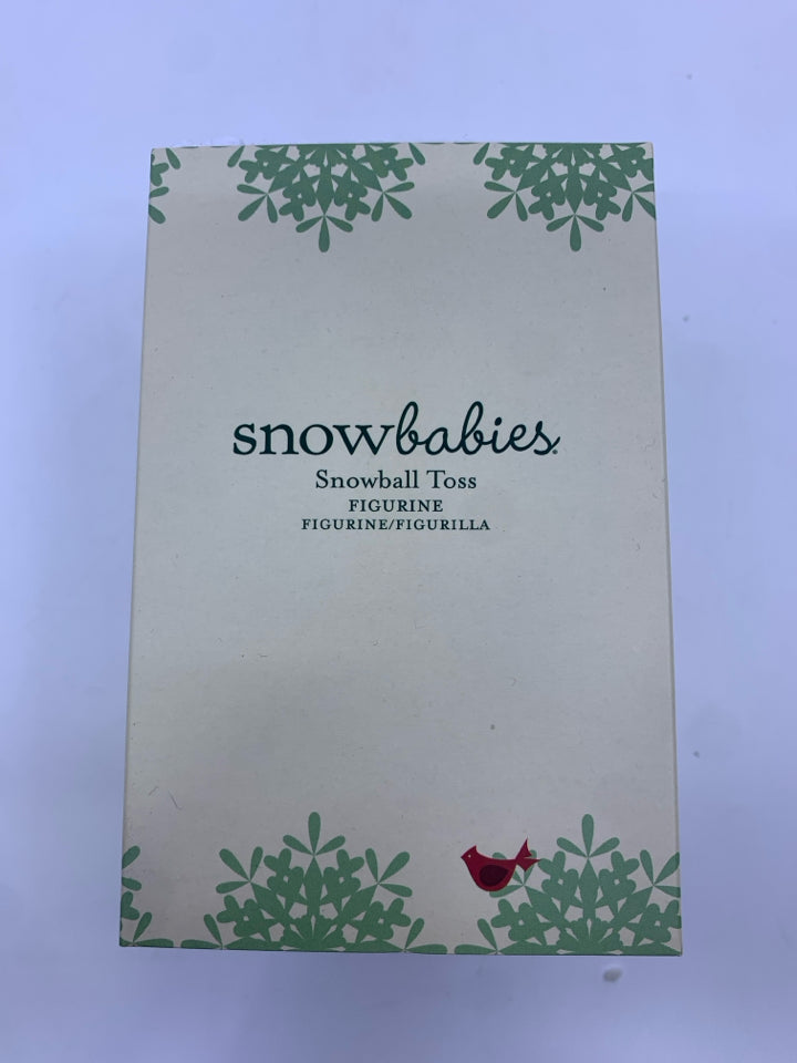 NIB DEPT 56 SNOWBABIES SNOWBALL TOSS.