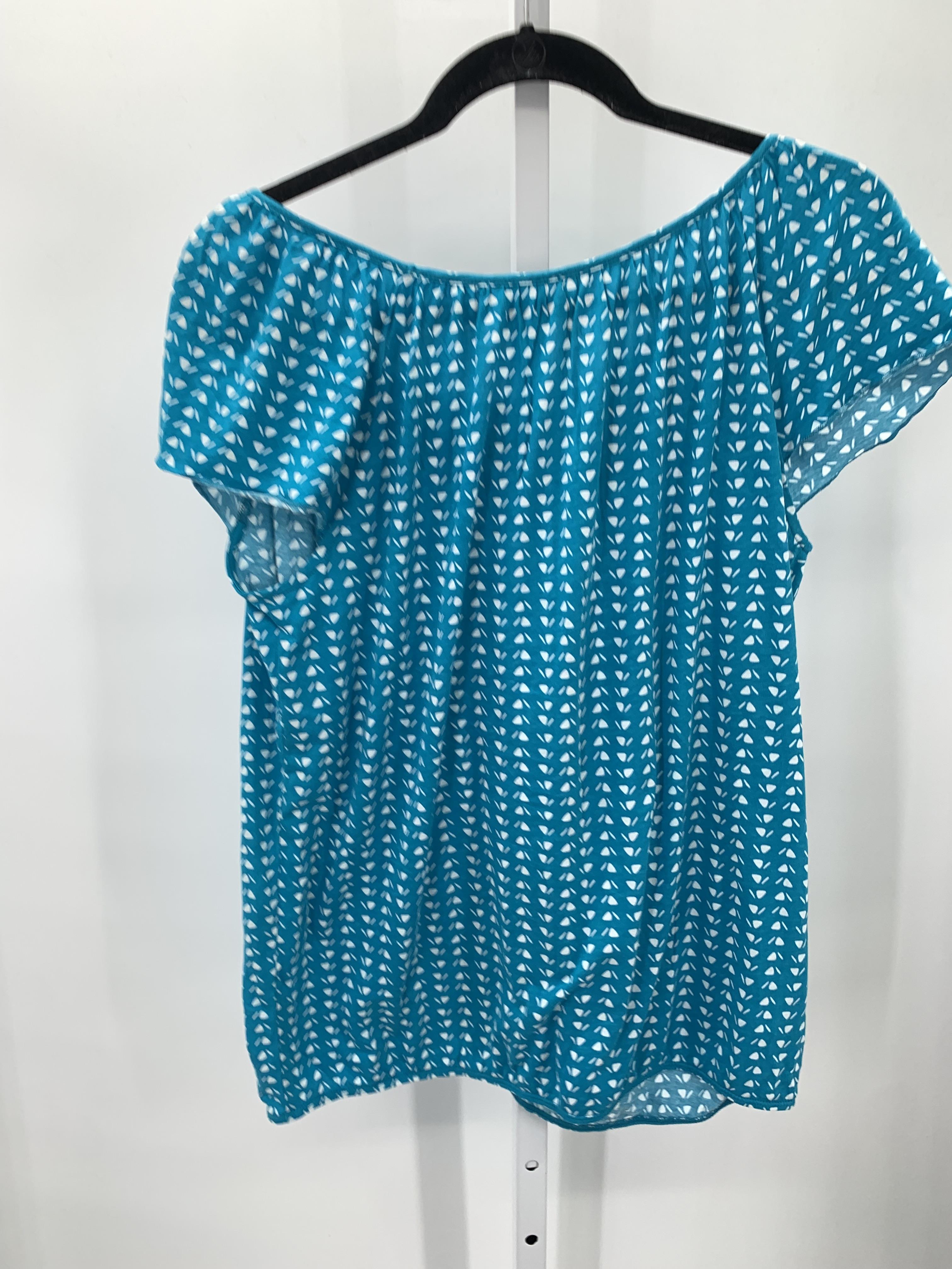 Loft Size Large Misses Short Sleeve Shirt