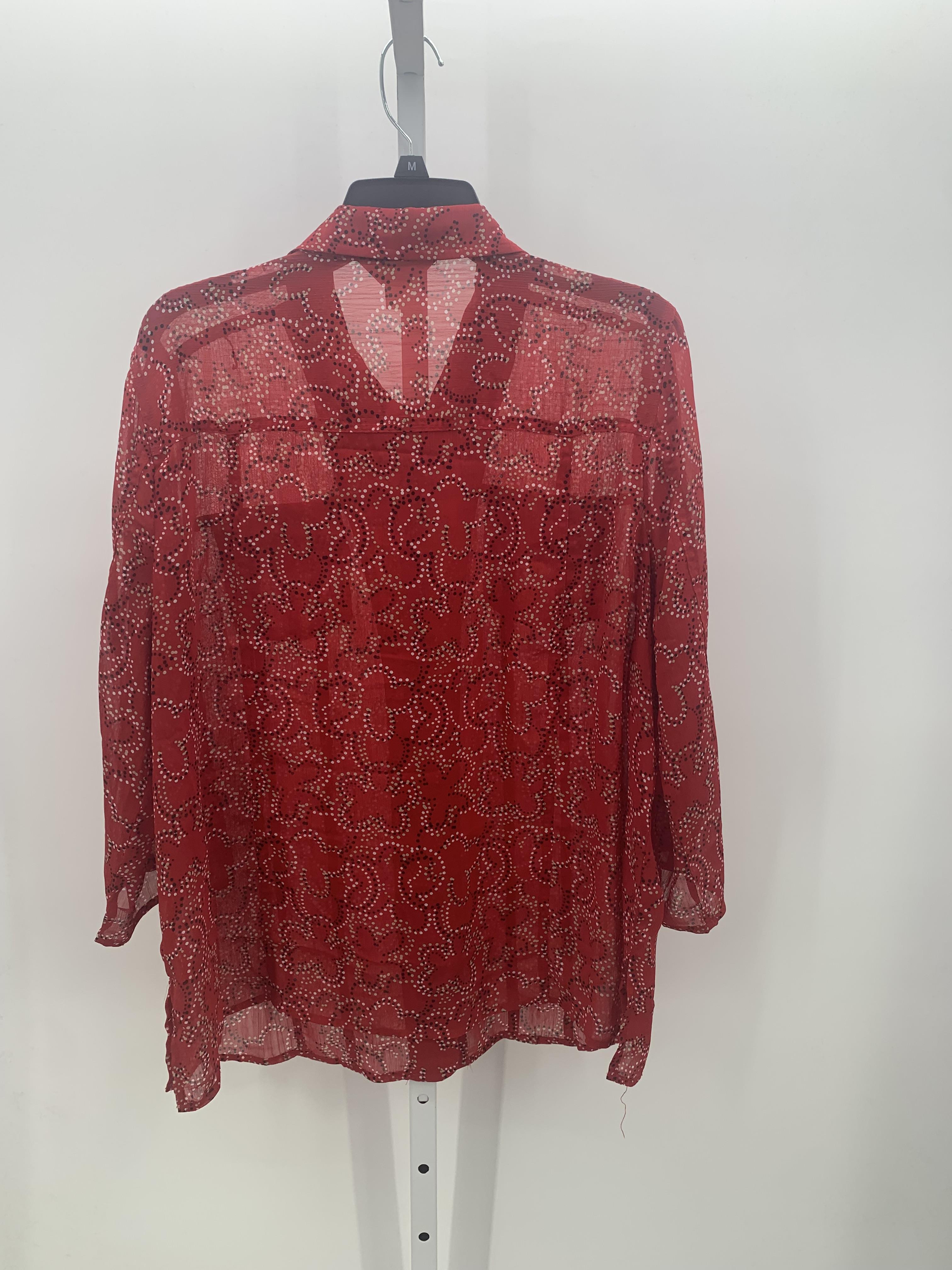 CJ Banks Size 1X Womens 3/4 Sleeve Shirt