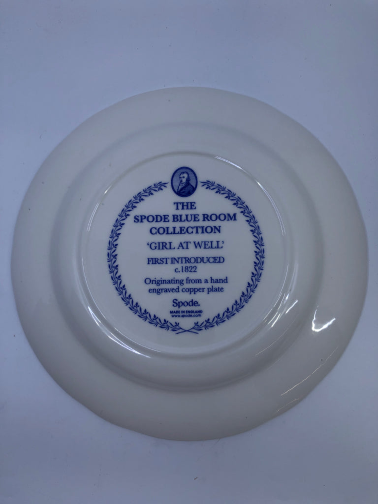 BLUE/WHITE "GIRL AT WELL" SPODE BLUE ROOM COLLECTION.