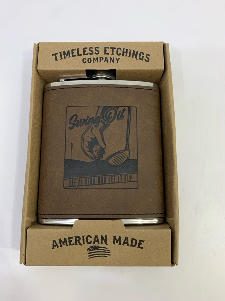 NIP SWING OIL GOLF FLASK.