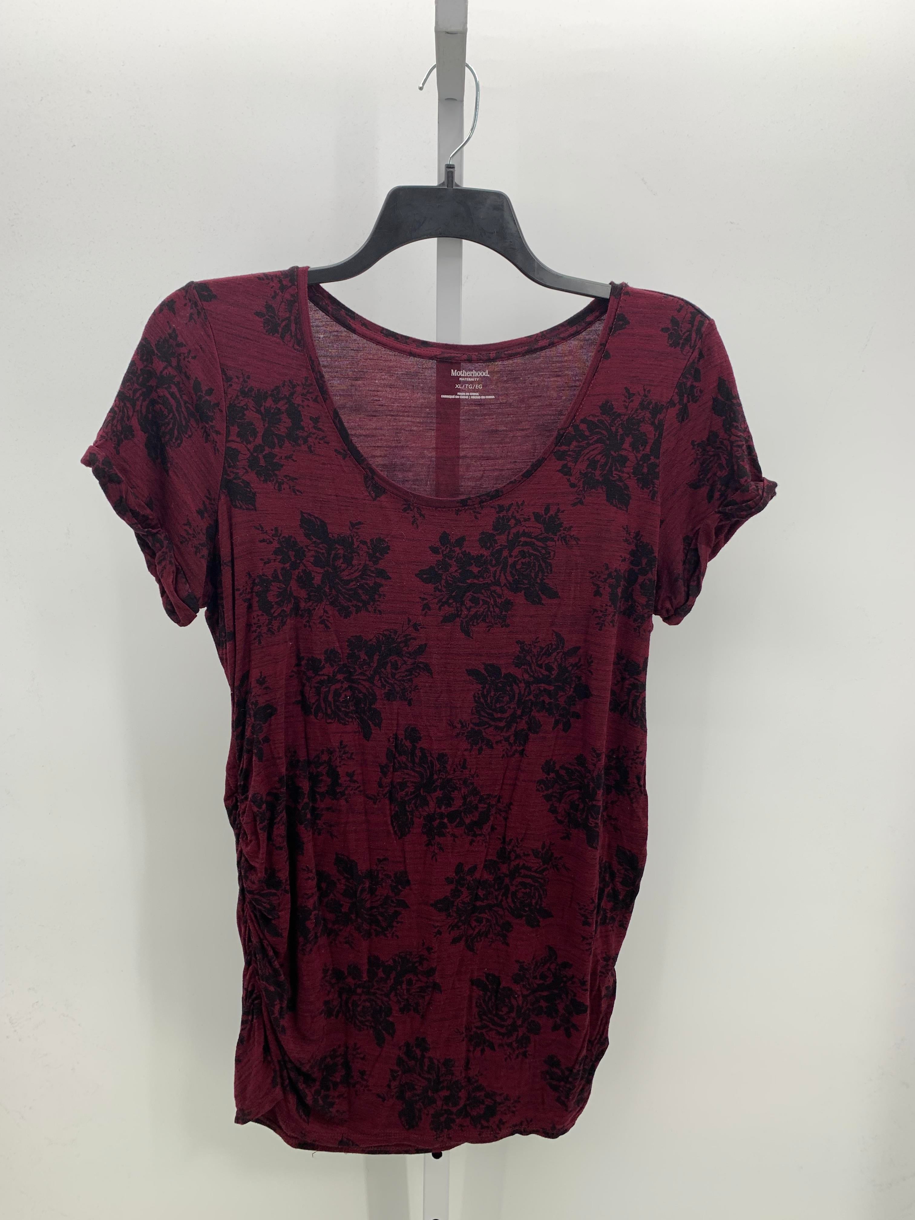 Motherhood Purple Size Extra Large Maternity Short Sleeve Shirt