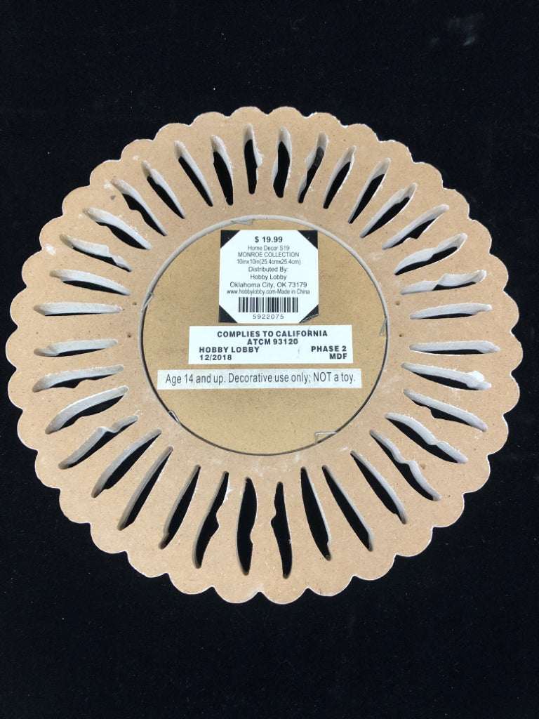 SM ROUND DISTRESSED MIRROR.