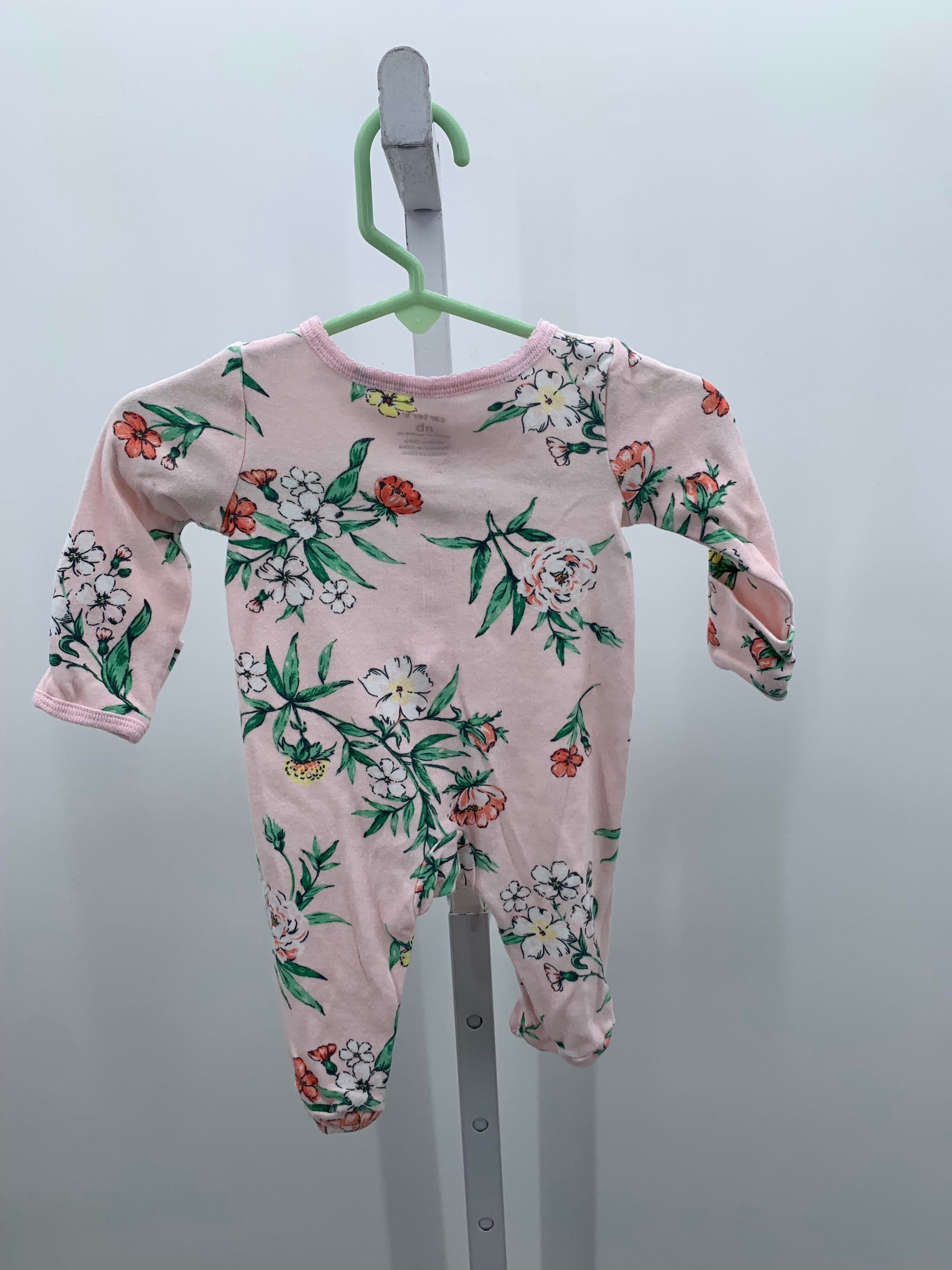 Carters Size Newborn Girls Long Slv. Romper