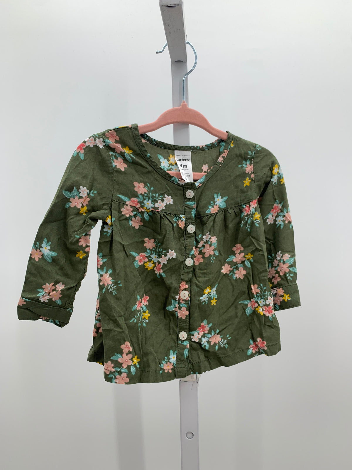 Carters Size 9 Months Girls Long Sleeve Shirt
