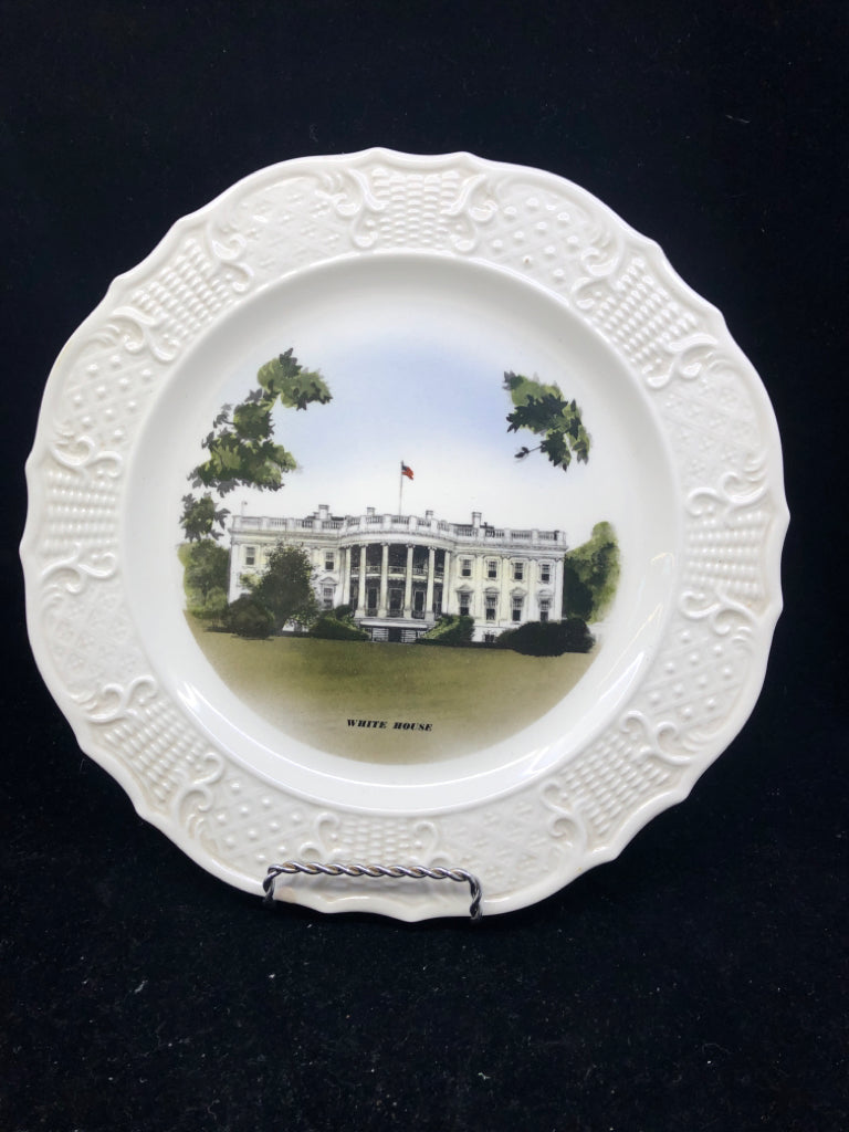 "WHITE HOUSE" WHITE CIRCLE PLATE.