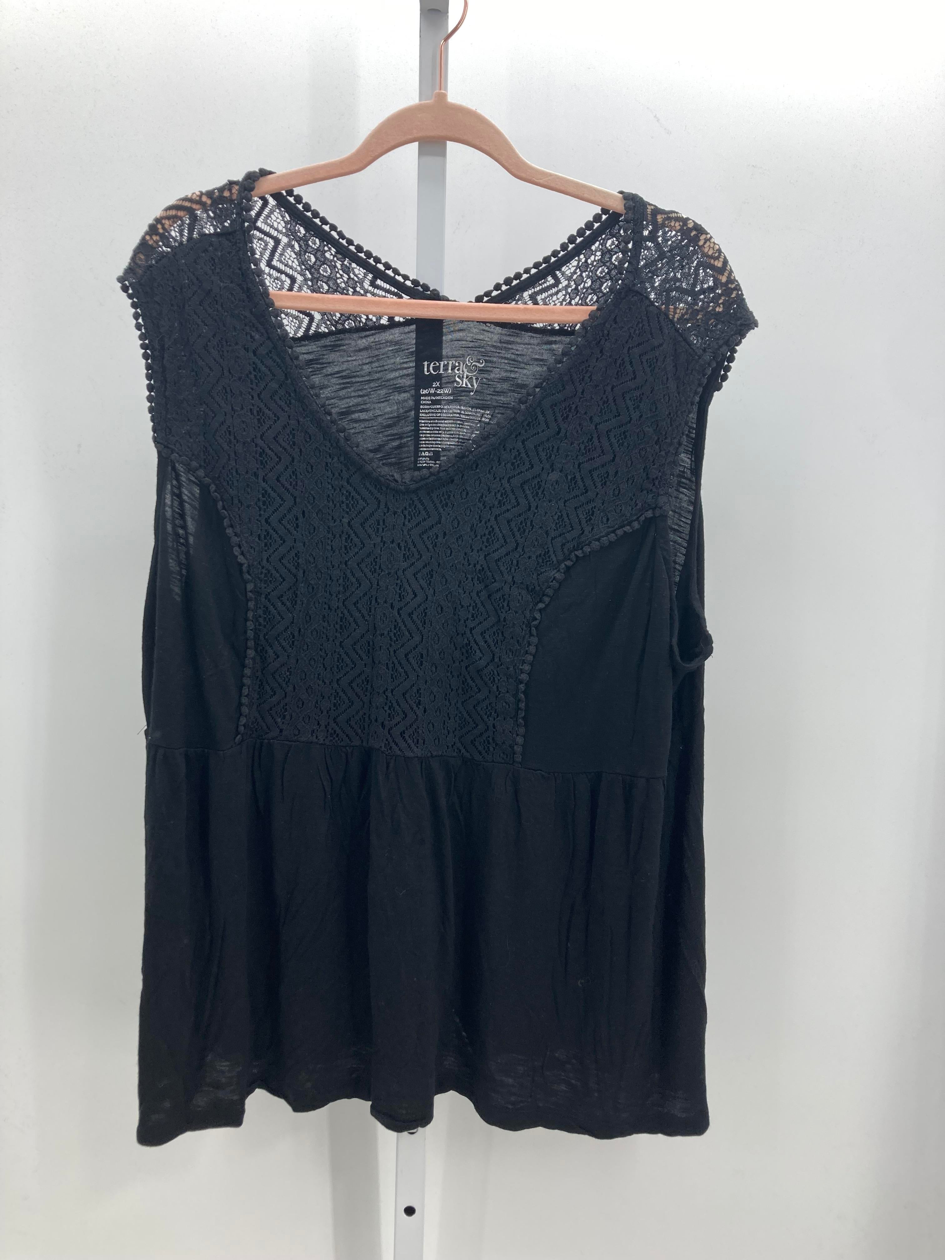 Terra & Sky Size 2X Womens Sleeveless Shirt