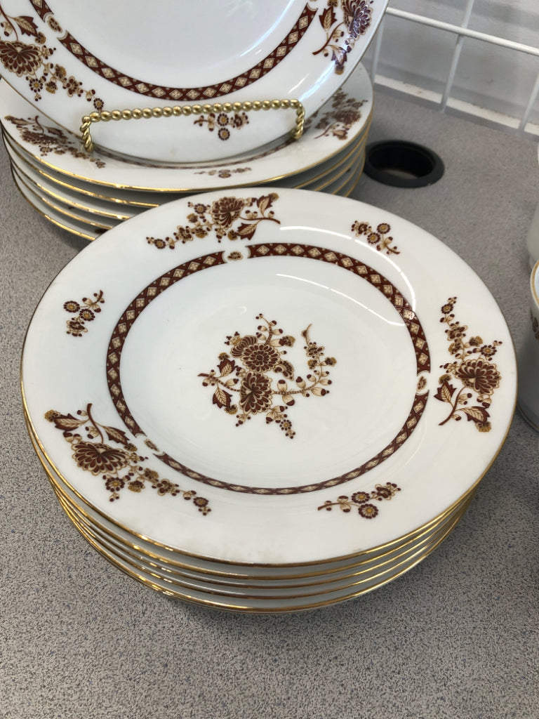 24PC FALL FLORAL CHINA SET - LILING - SRV FOR 6.