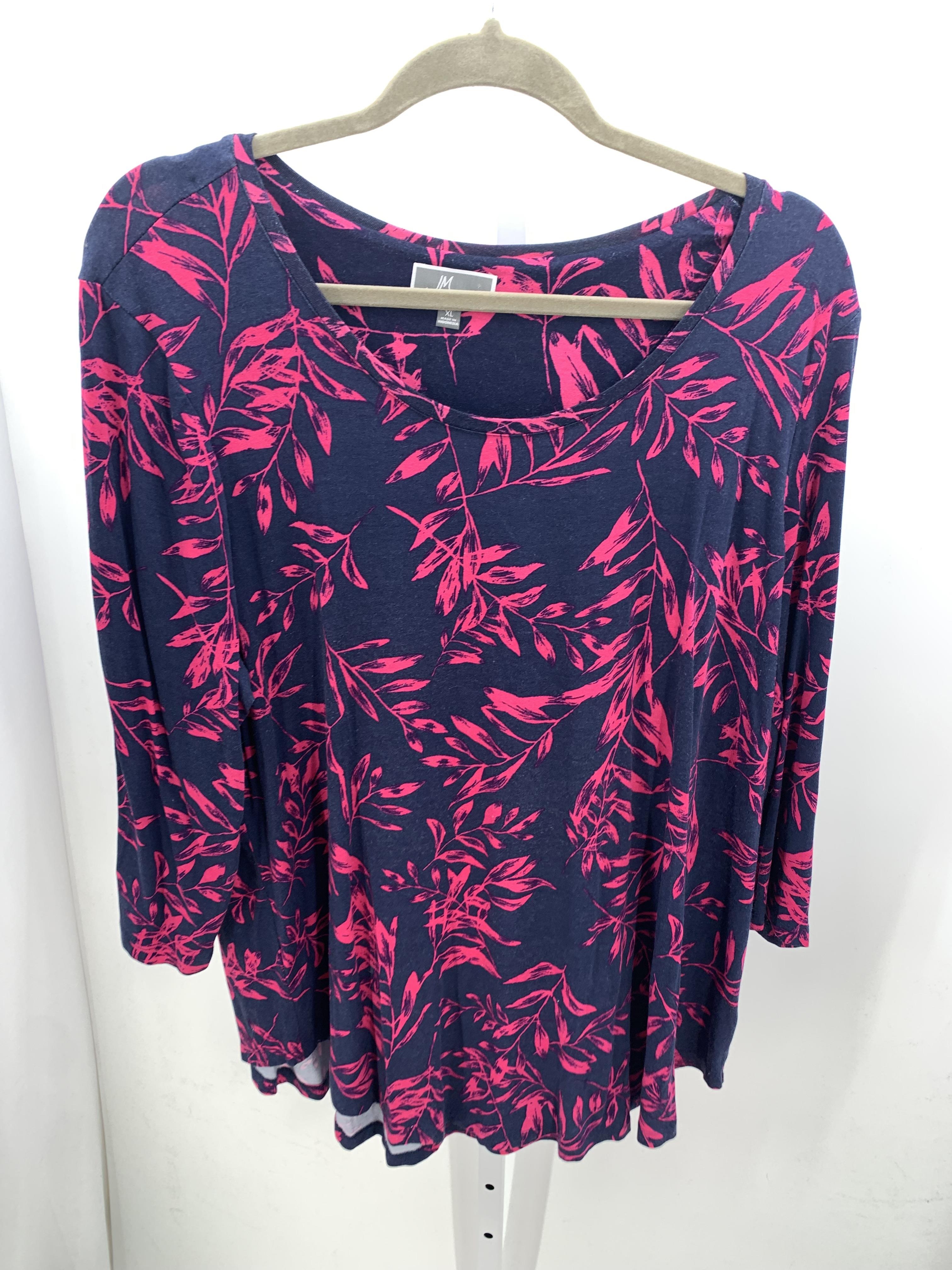JM Collection Size Extra Large Misses 3/4 Sleeve Shirt