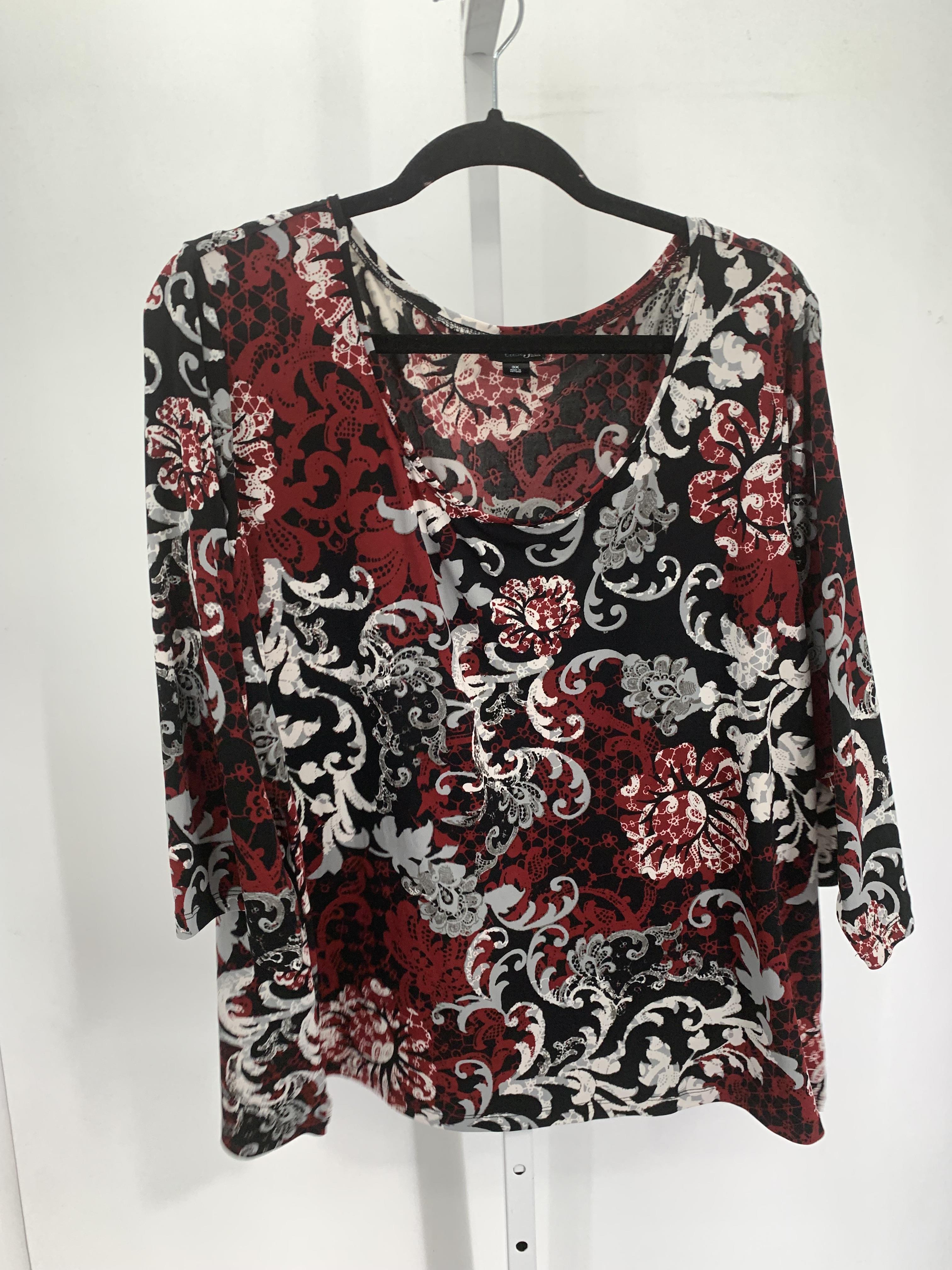 East 5th Size 3X Womens 3/4 Sleeve Shirt