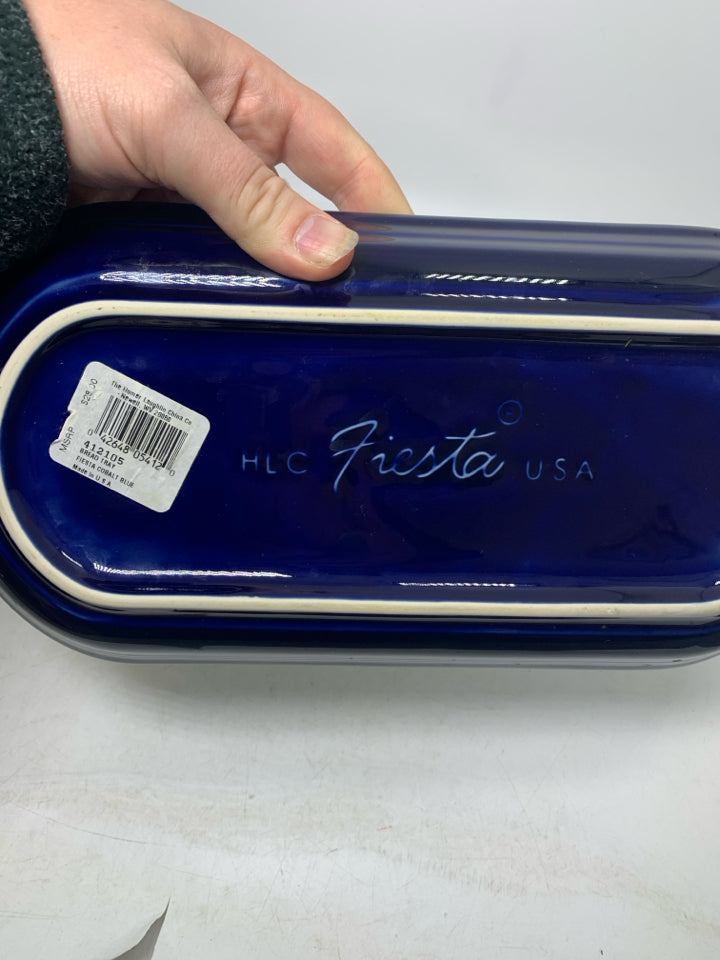 FIESTAWARE COBALT BLUE BREAD TRAY SERVING PLATTER.